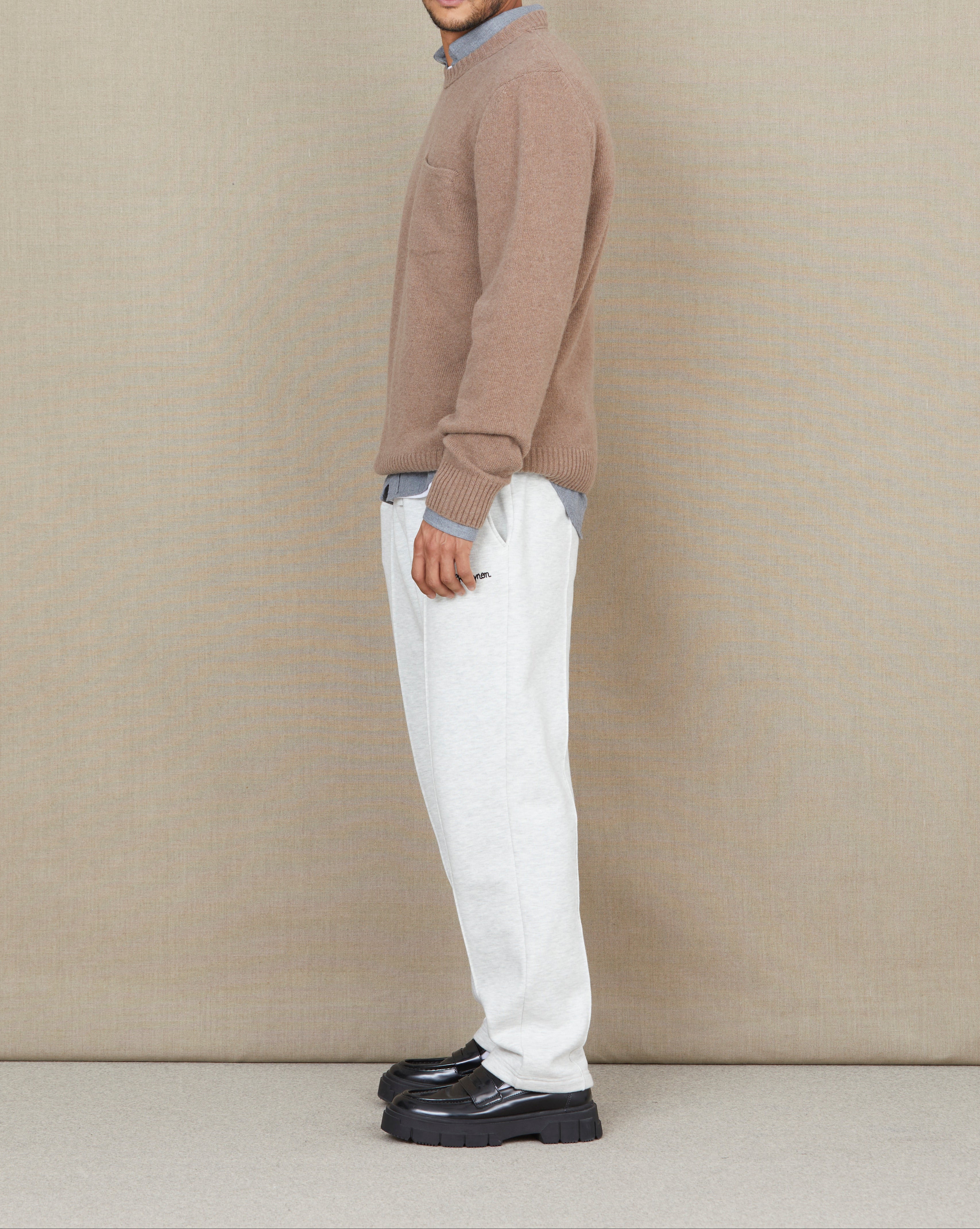 PULL POCKET WOOL BEIGE