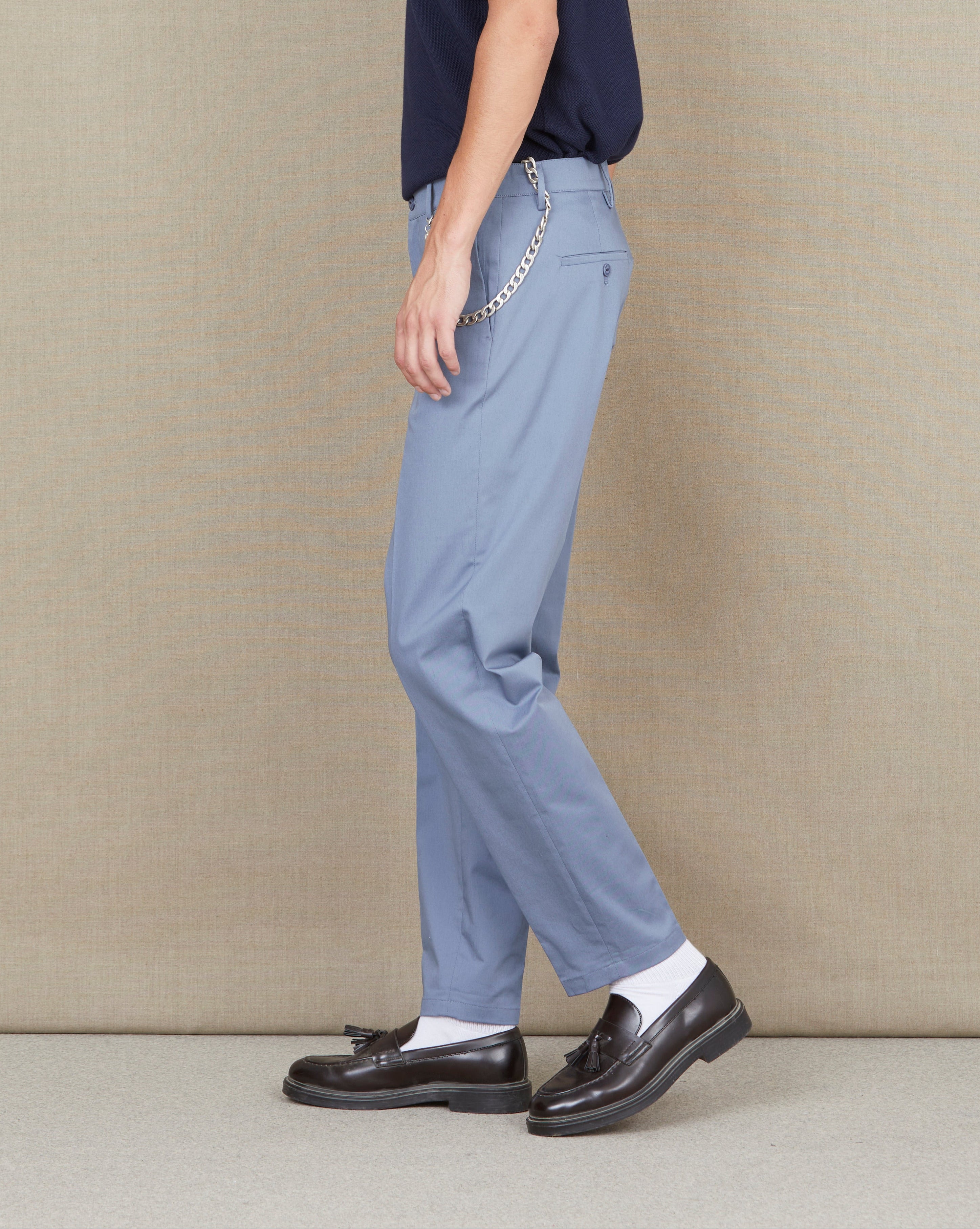 PANTALON PLEAT BLEU