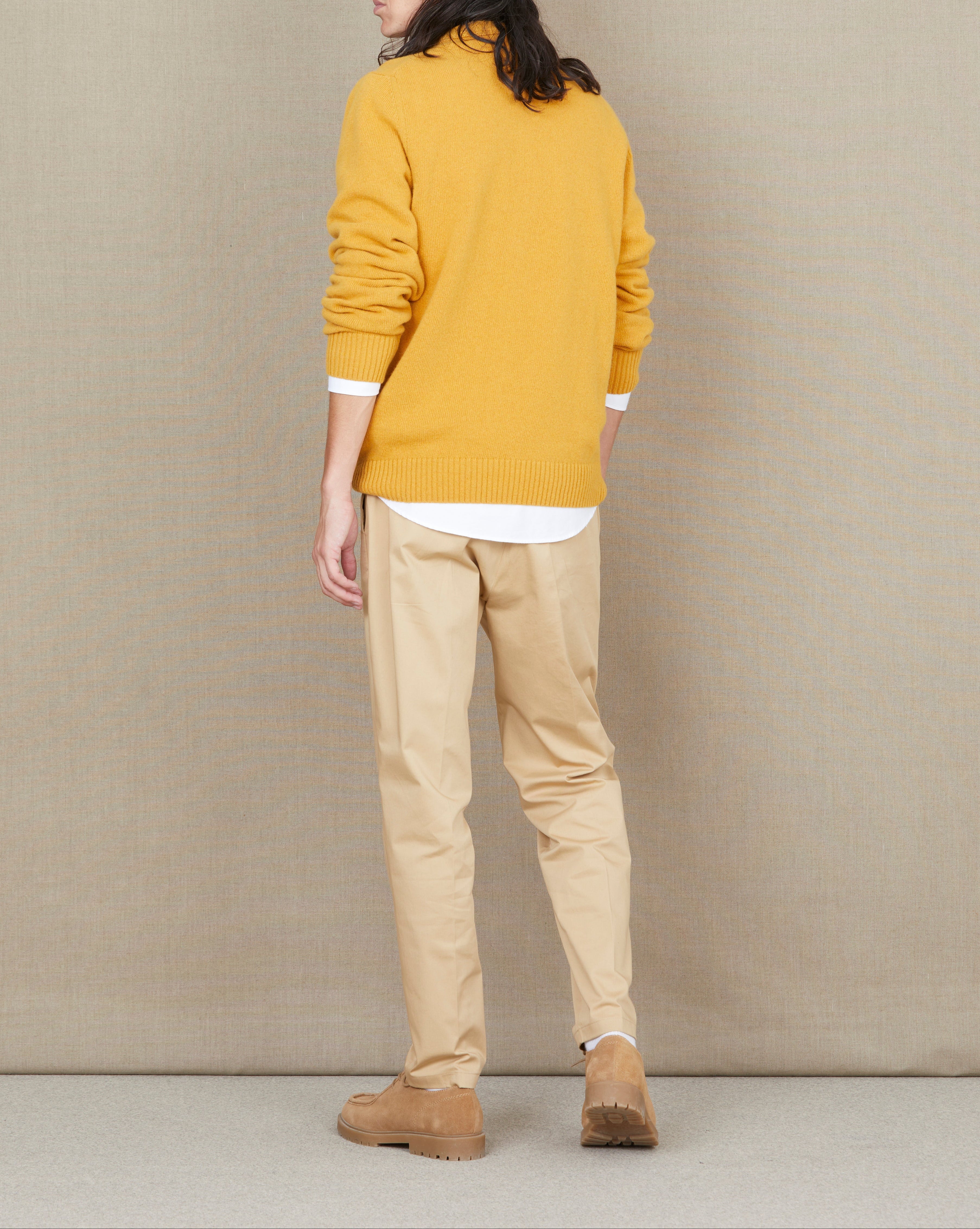 PULL POCKET WOOL MARRON