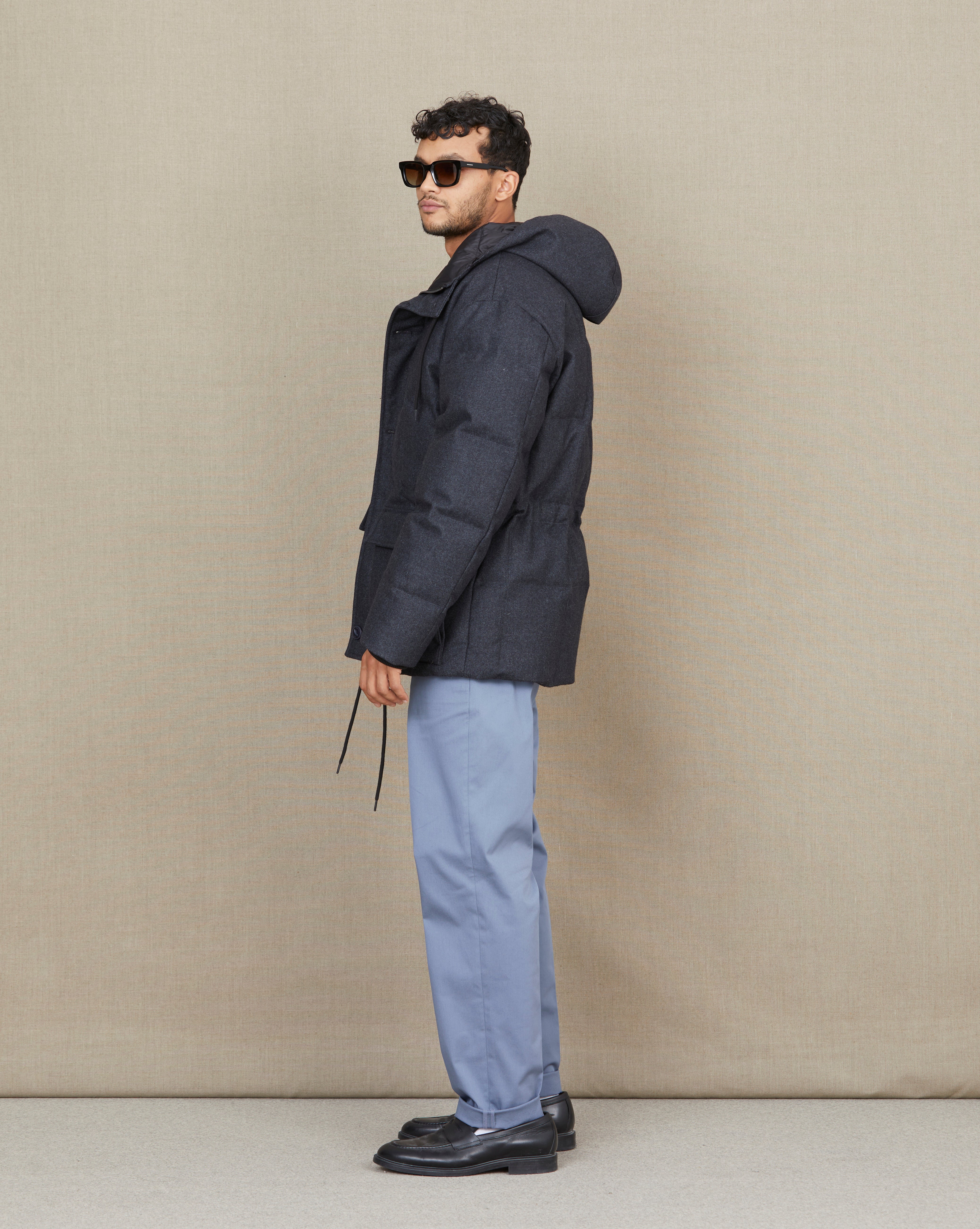 PARKA WINTER WOOL GRIS