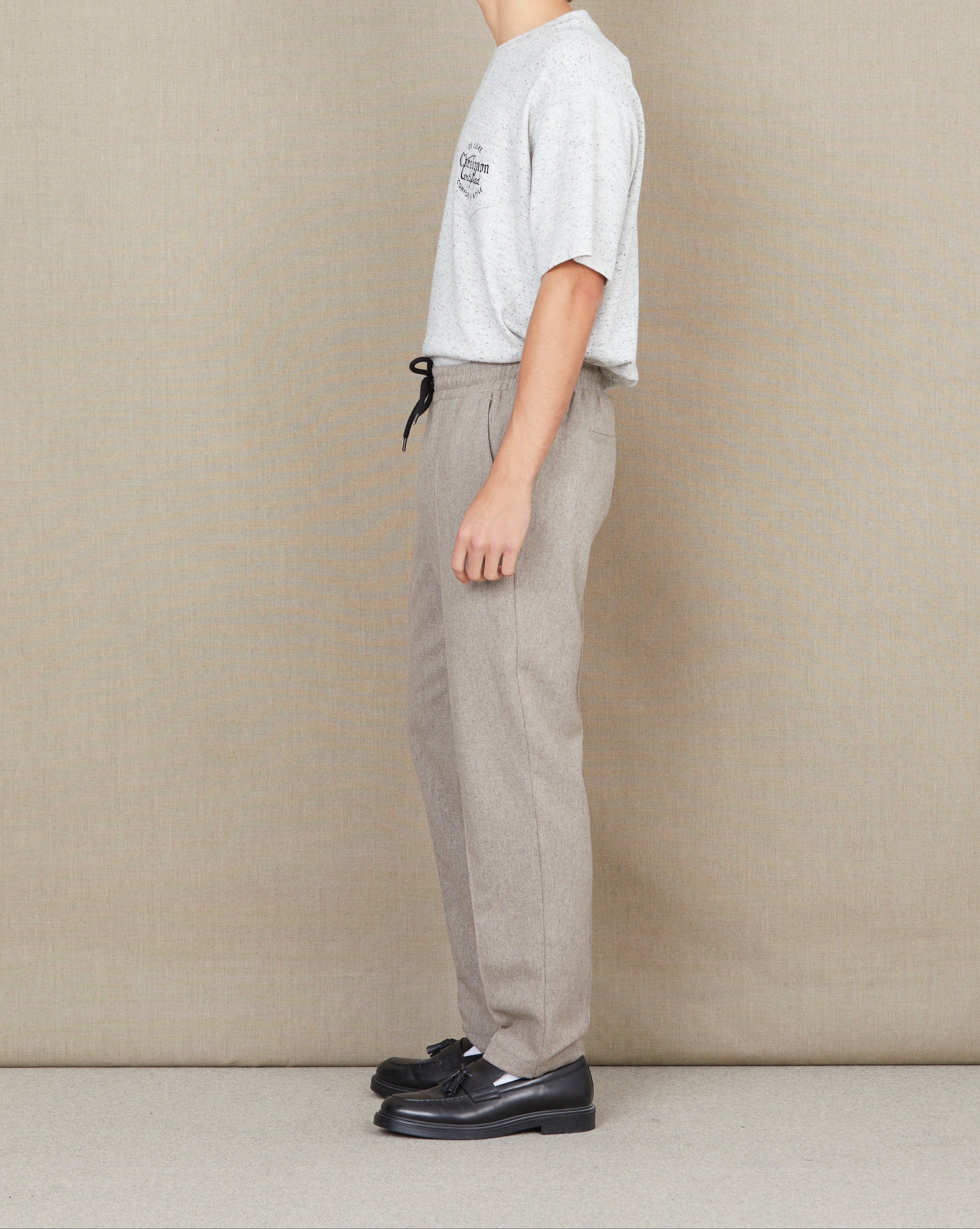 EMBROIDERED T-SHIRT CERTIFIED TEE NEPS GRAY