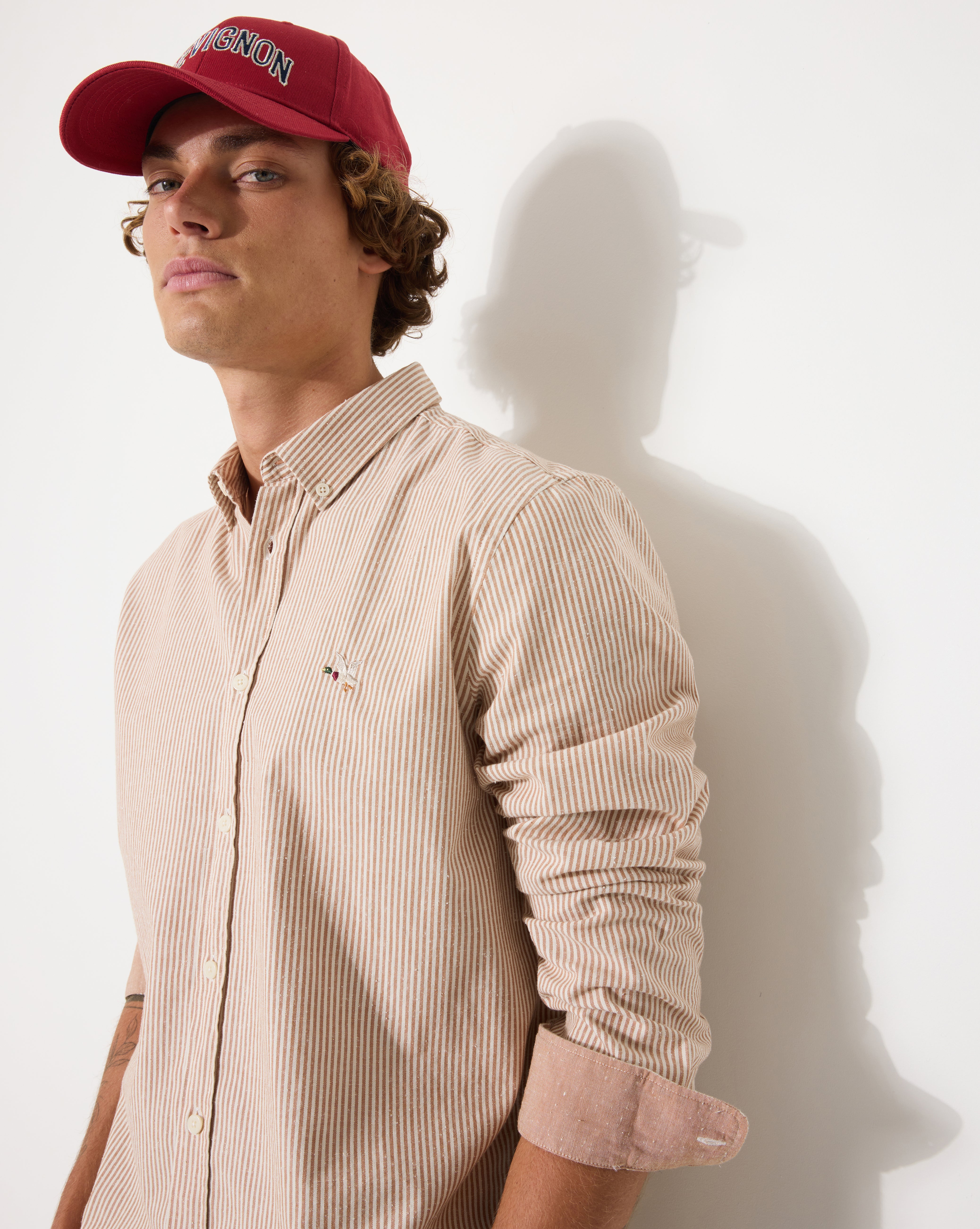 CHEMISE OXFORD SAKO MARRON