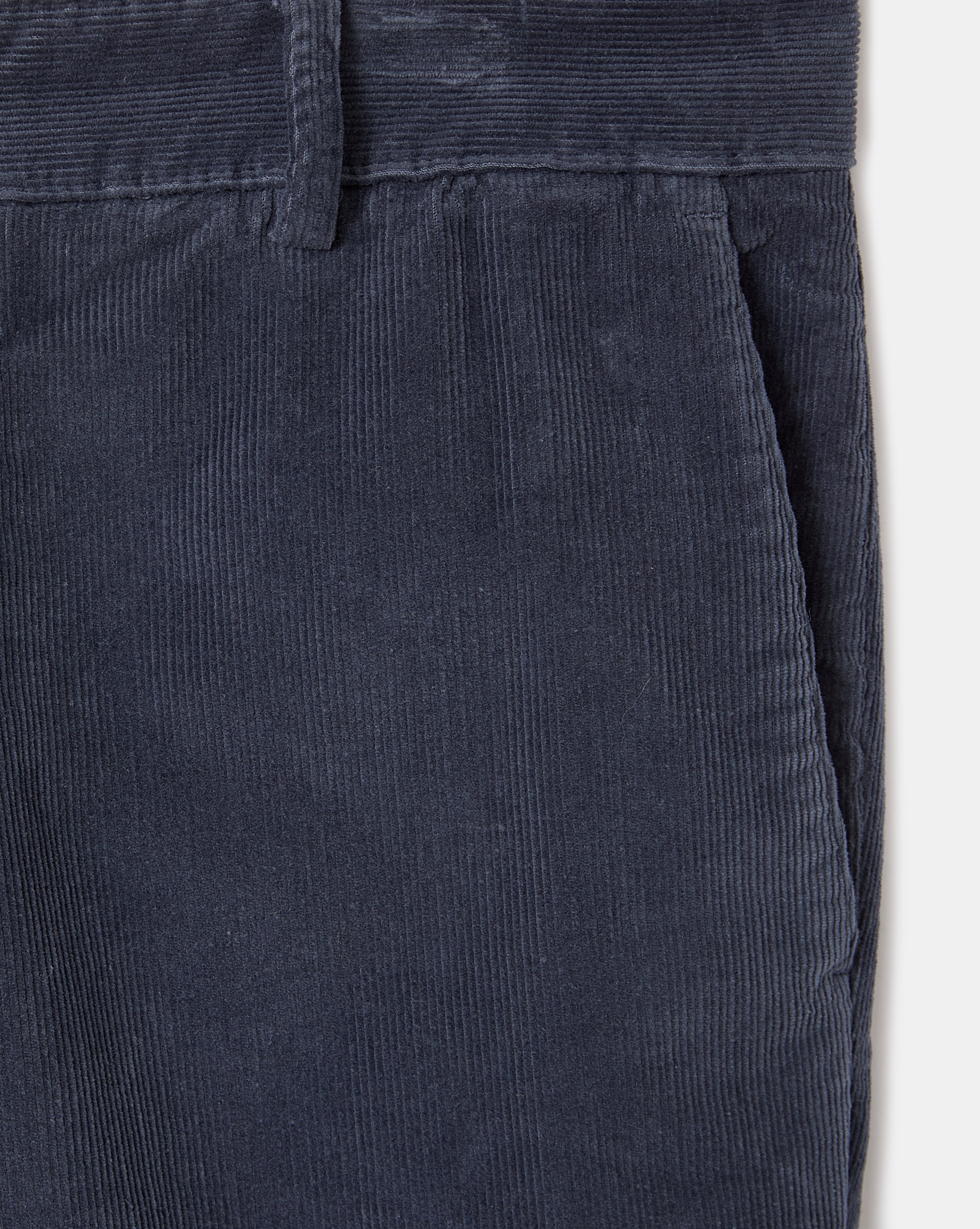 CHINO VELOURS BLEU MARINE