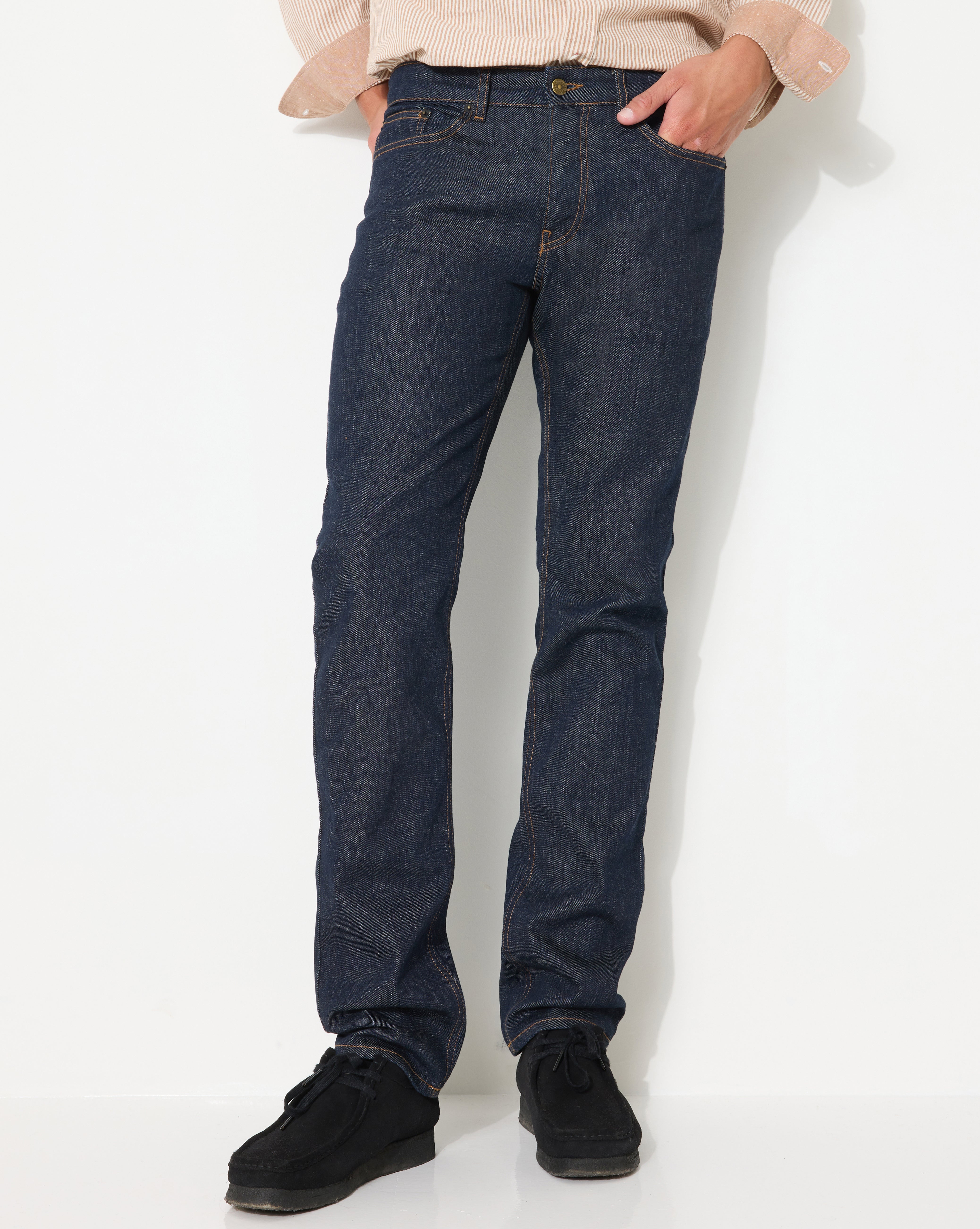 BLUE STRAIGHT DENIM JEANS