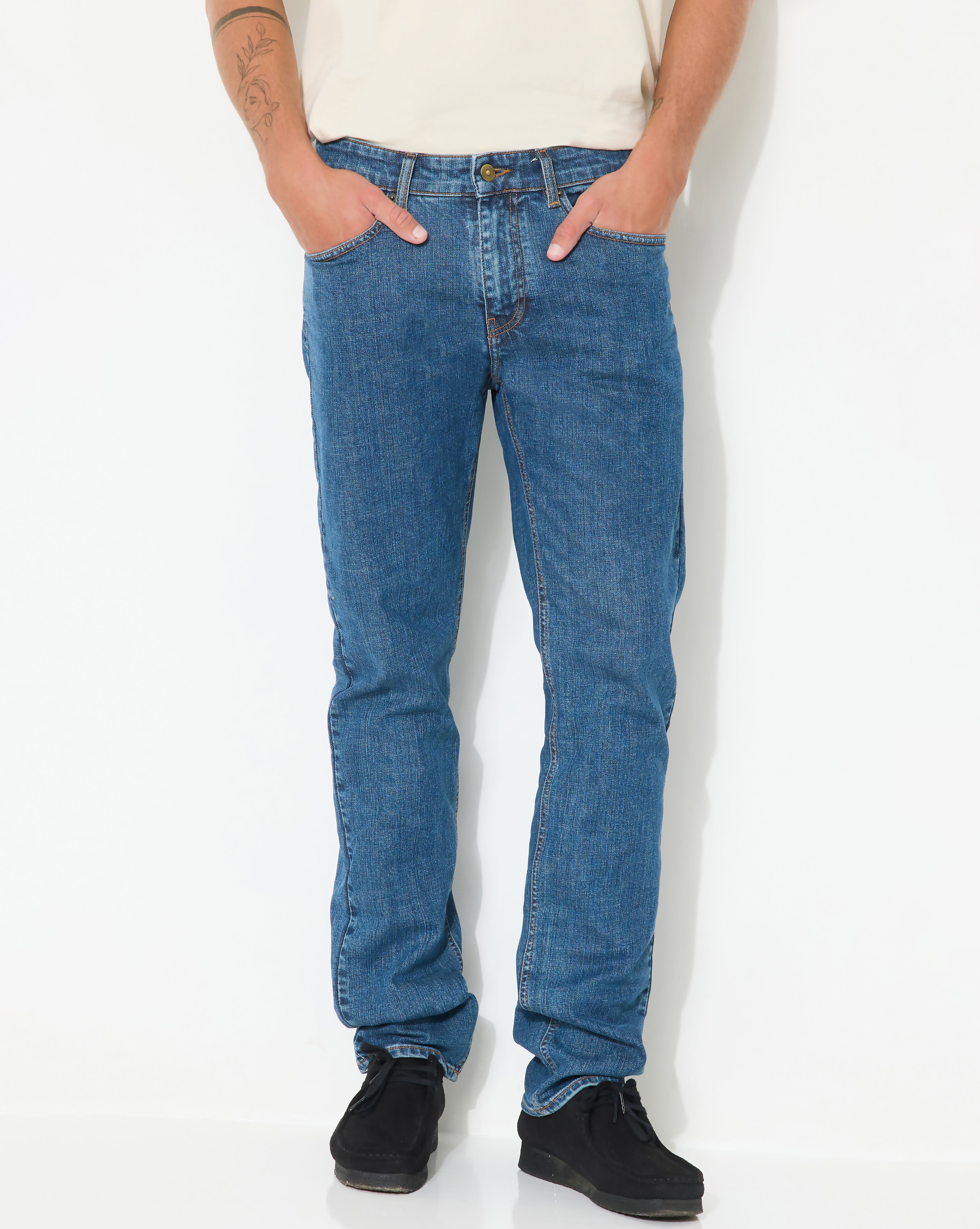 JEAN DENIM STRAIGHT BLEU
