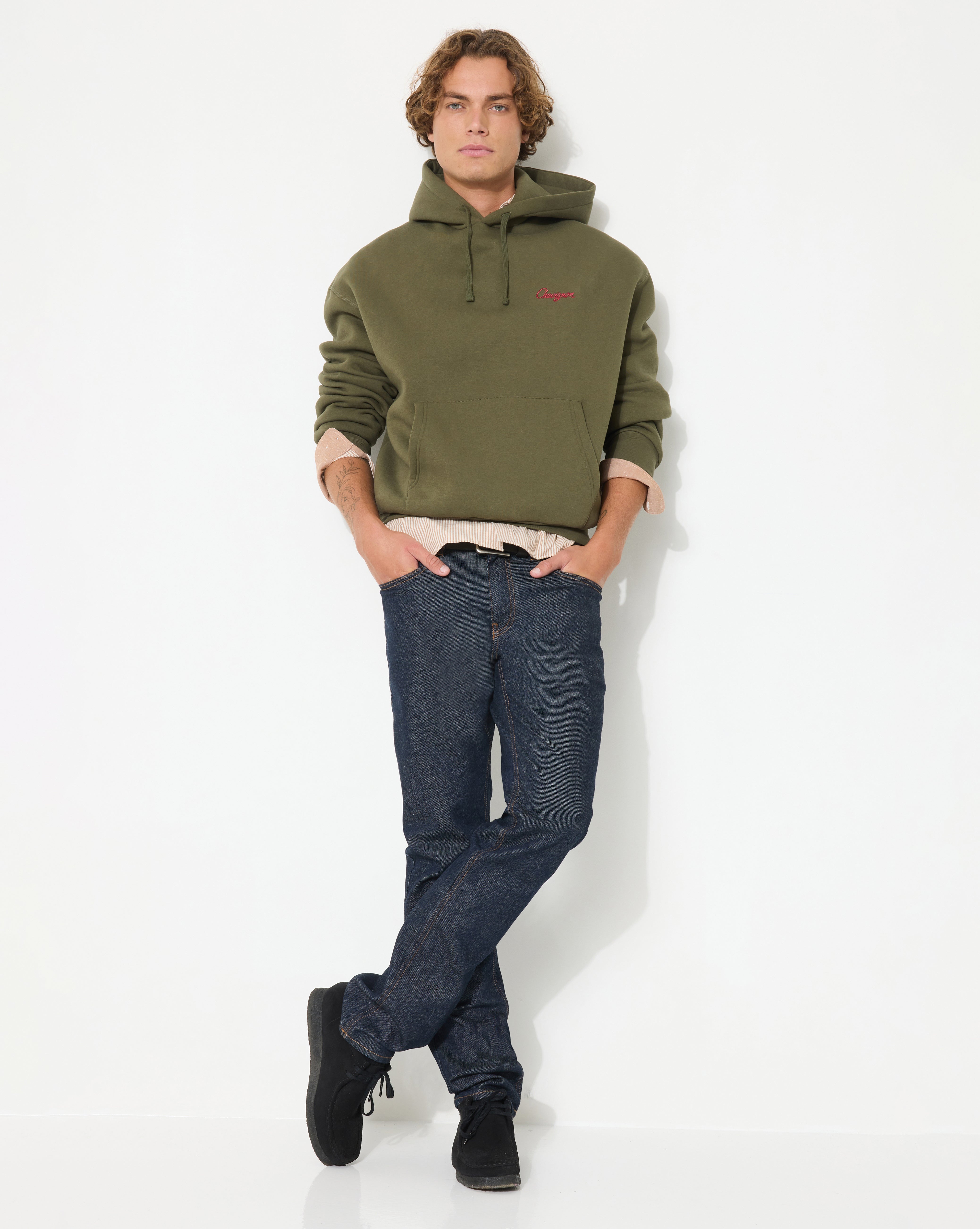 SWEATSHIRT HOOD 90 KHAKI