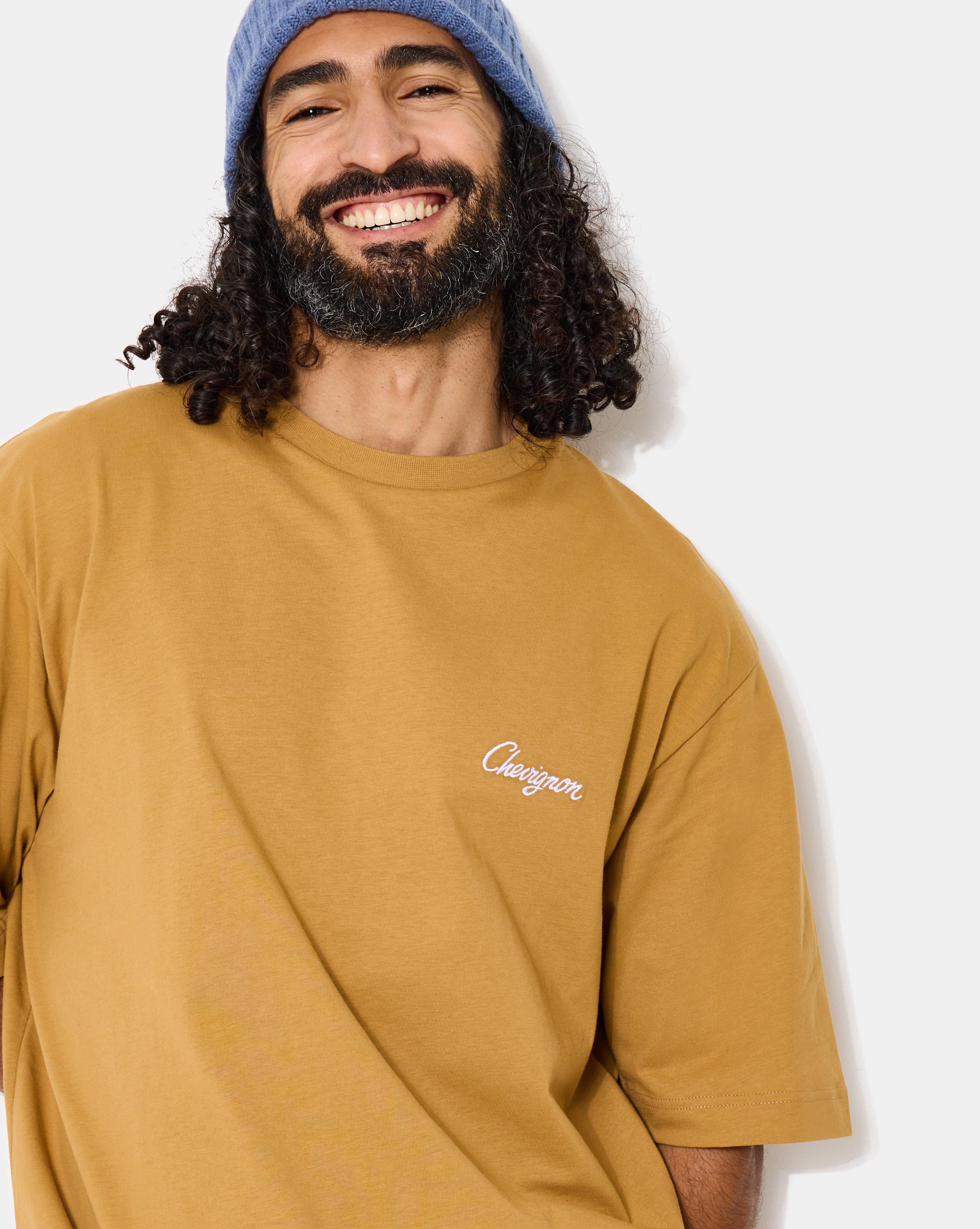 T-SHIRT CITY TEE OVERSIZE MARRON