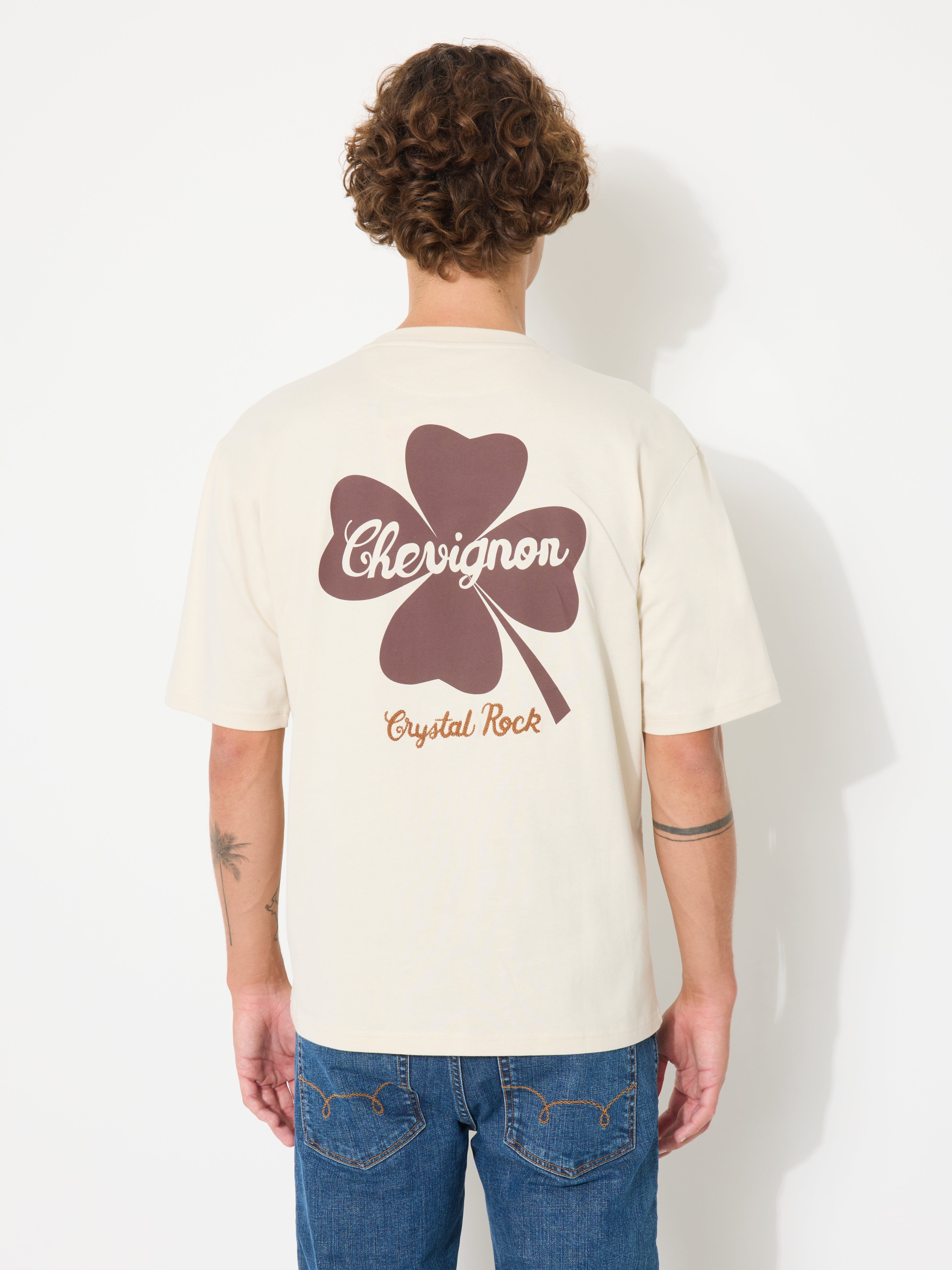 T-SHIRT CLOVER TEE OVERSIZE ÉCRU