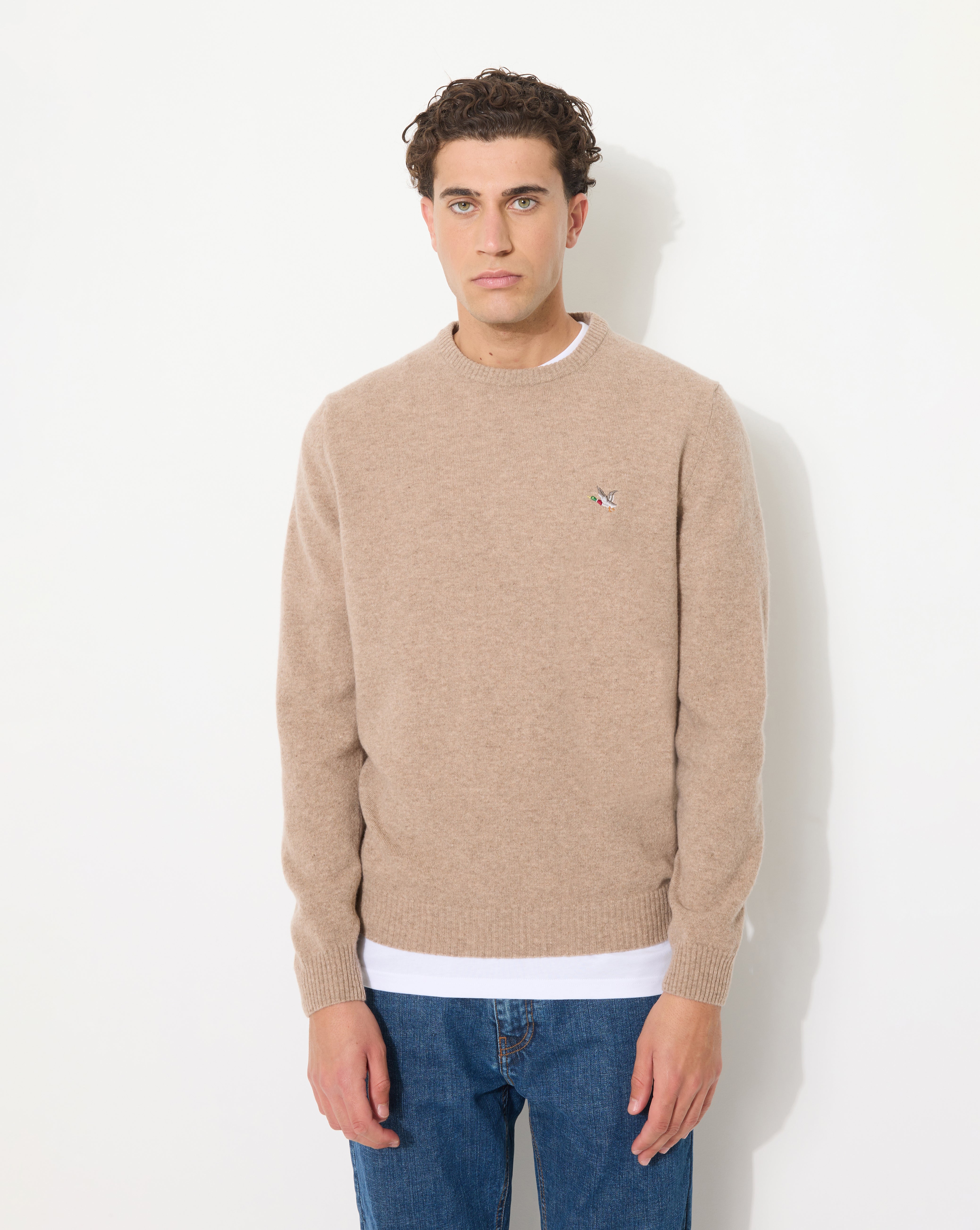 PULL EN LAINE WOOL RDC BEIGE