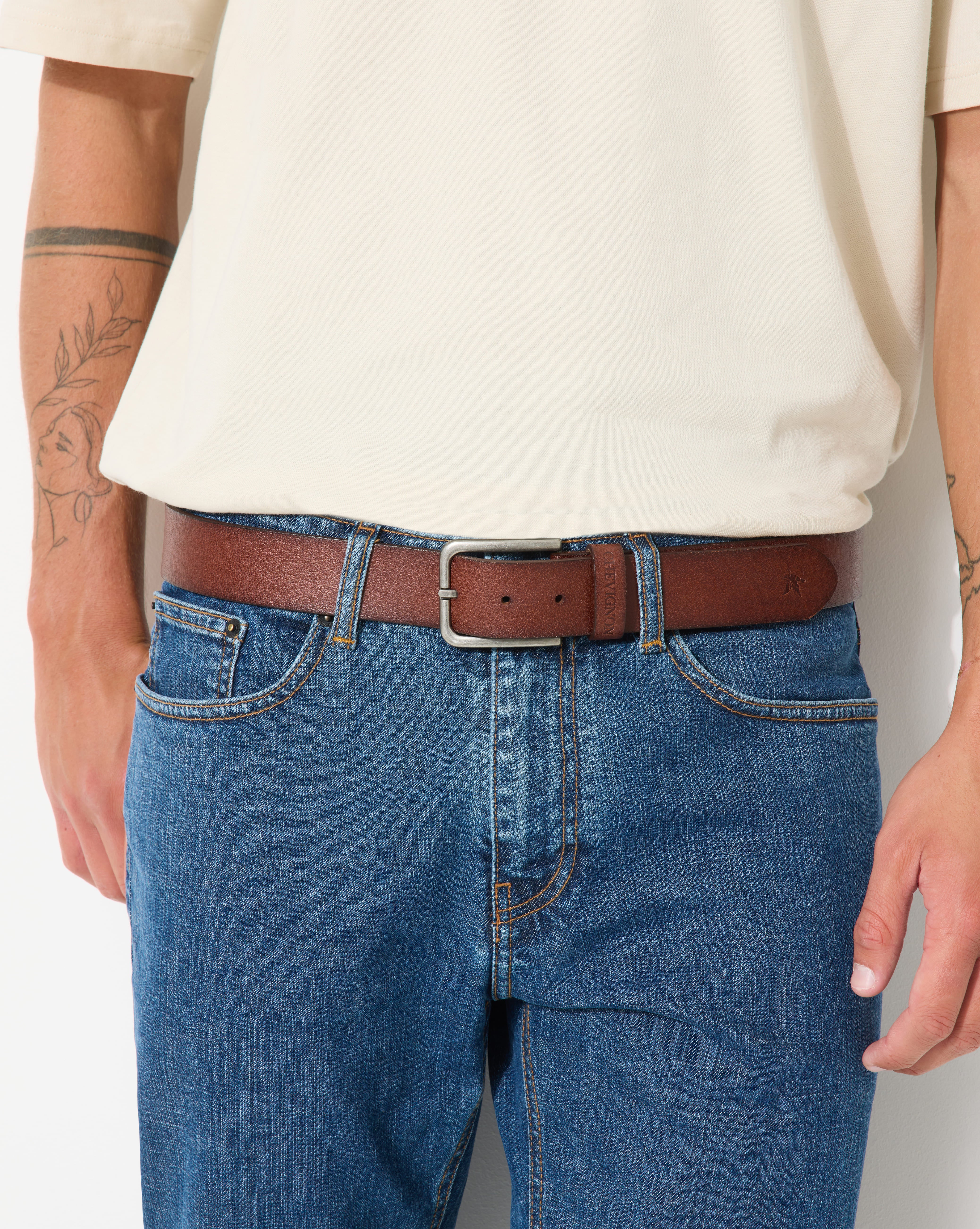 CEINTURE BUFFALO BELT MARRON