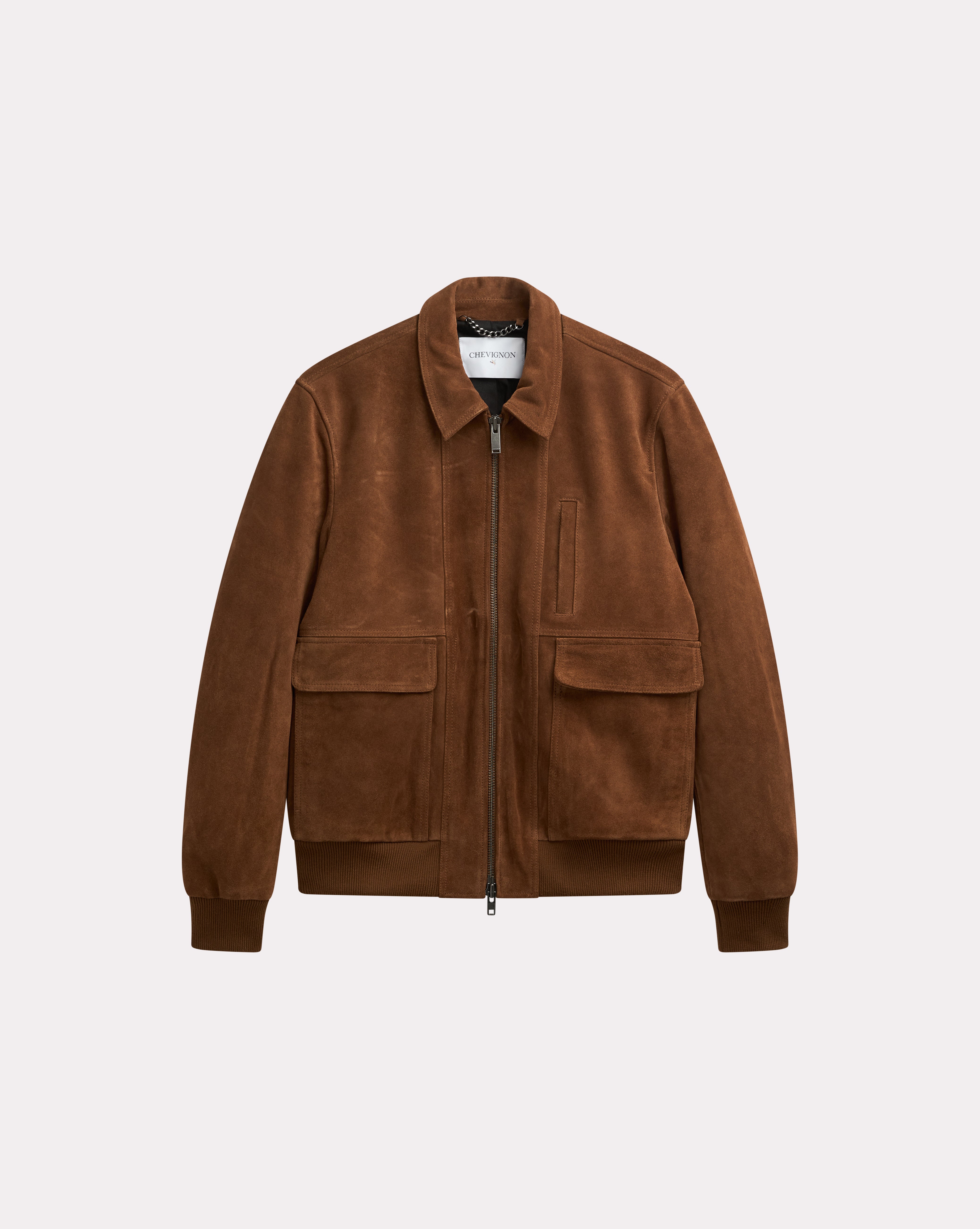 BLOUSON EN CUIR PAOLO MARRON