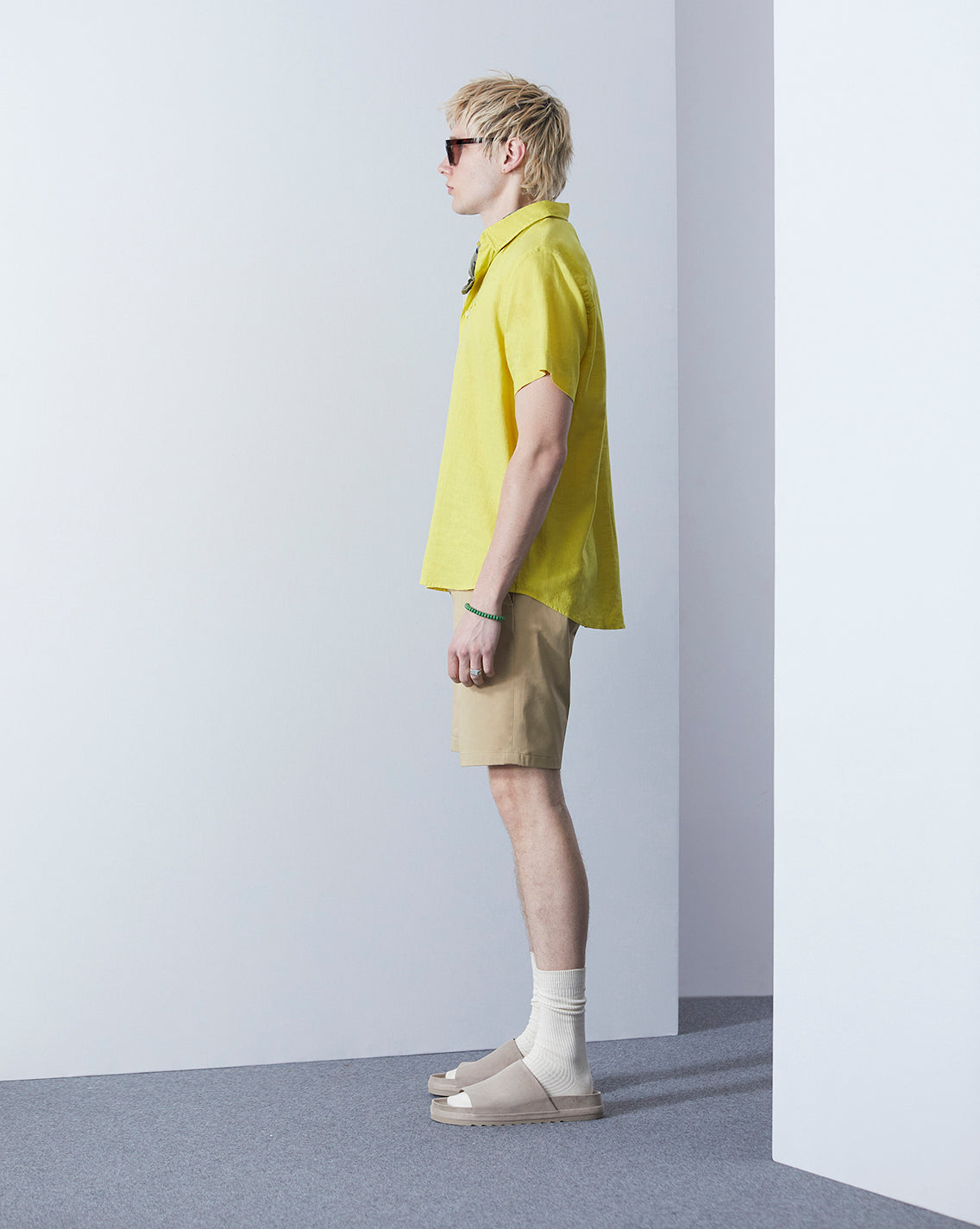 CHEMISE EN LIN SHORT TOGS JAUNE