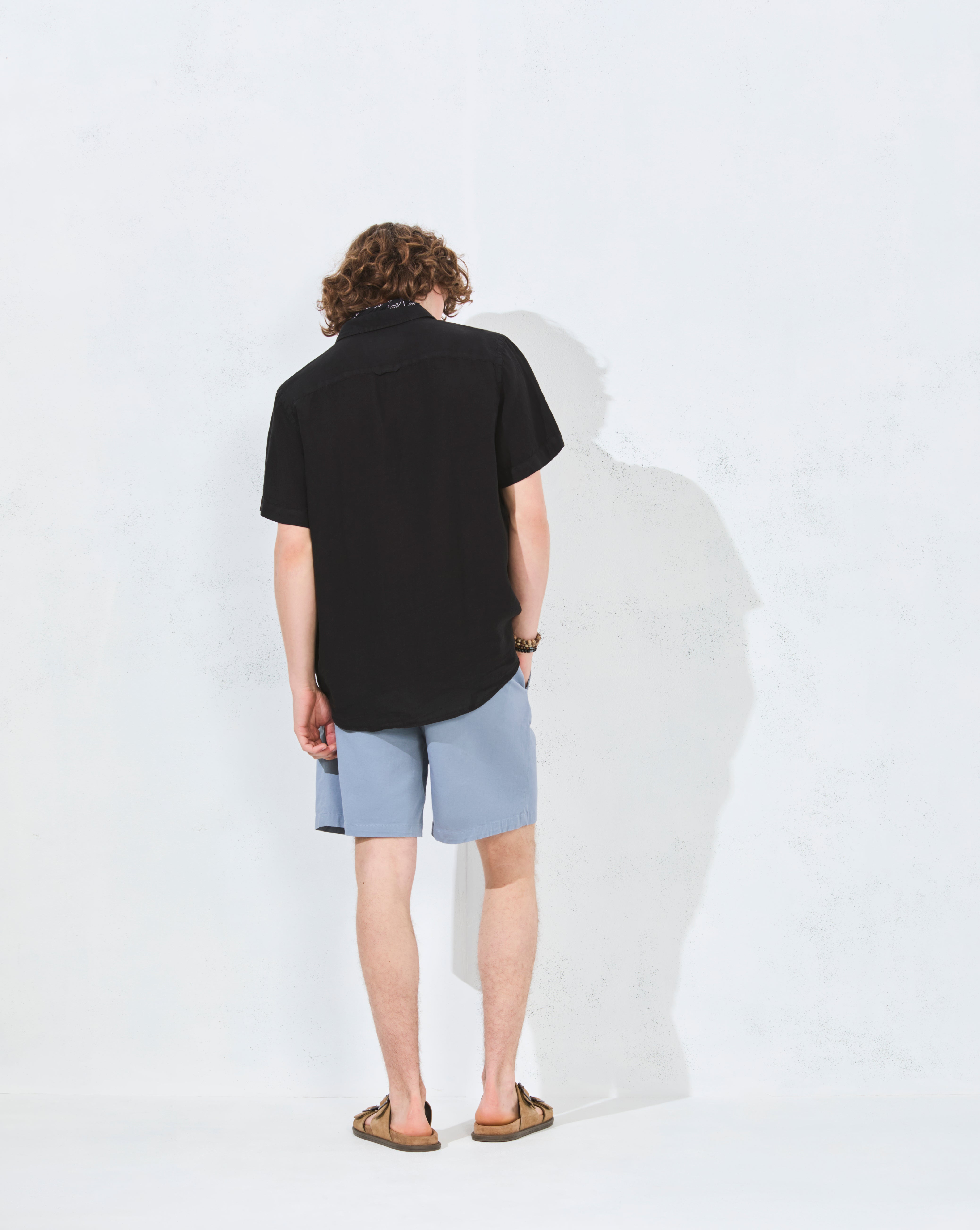 CHEMISE ORLANDO EN LIN NOIR