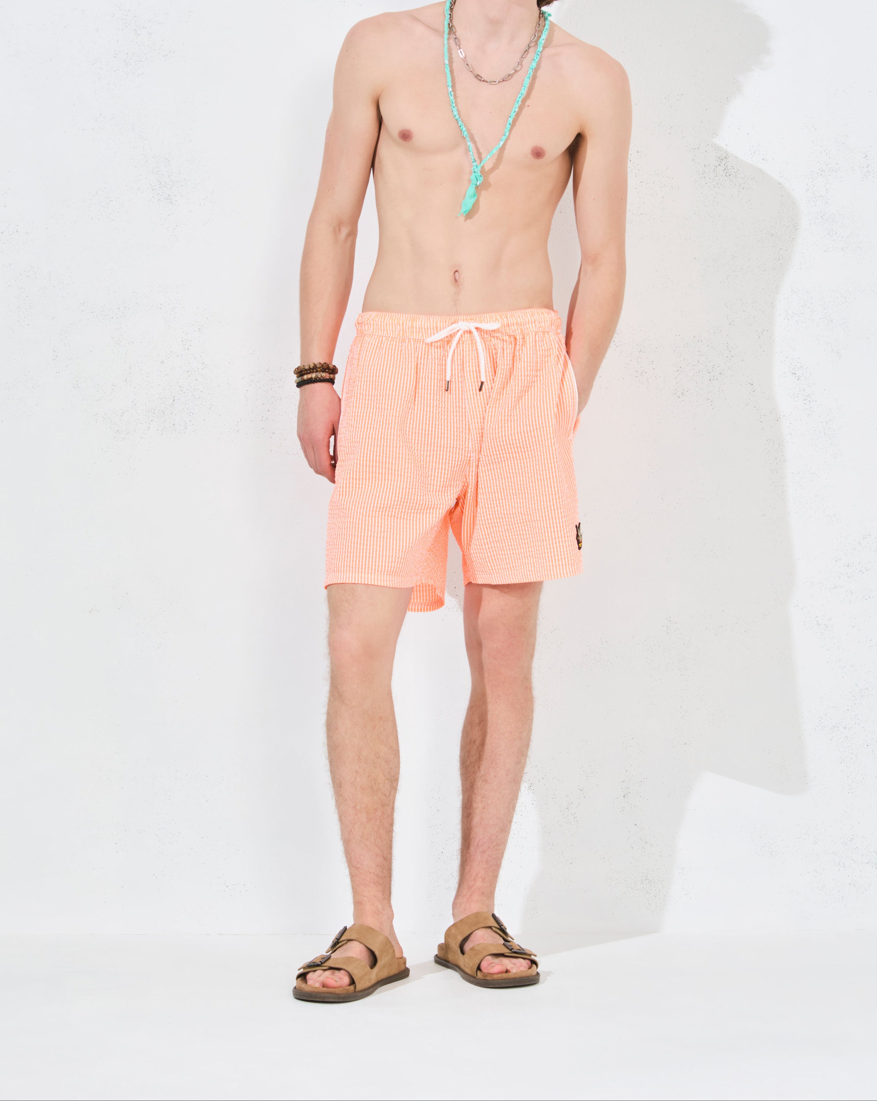 MAILLOT DE BAIN DUCK STRIPE ORANGE