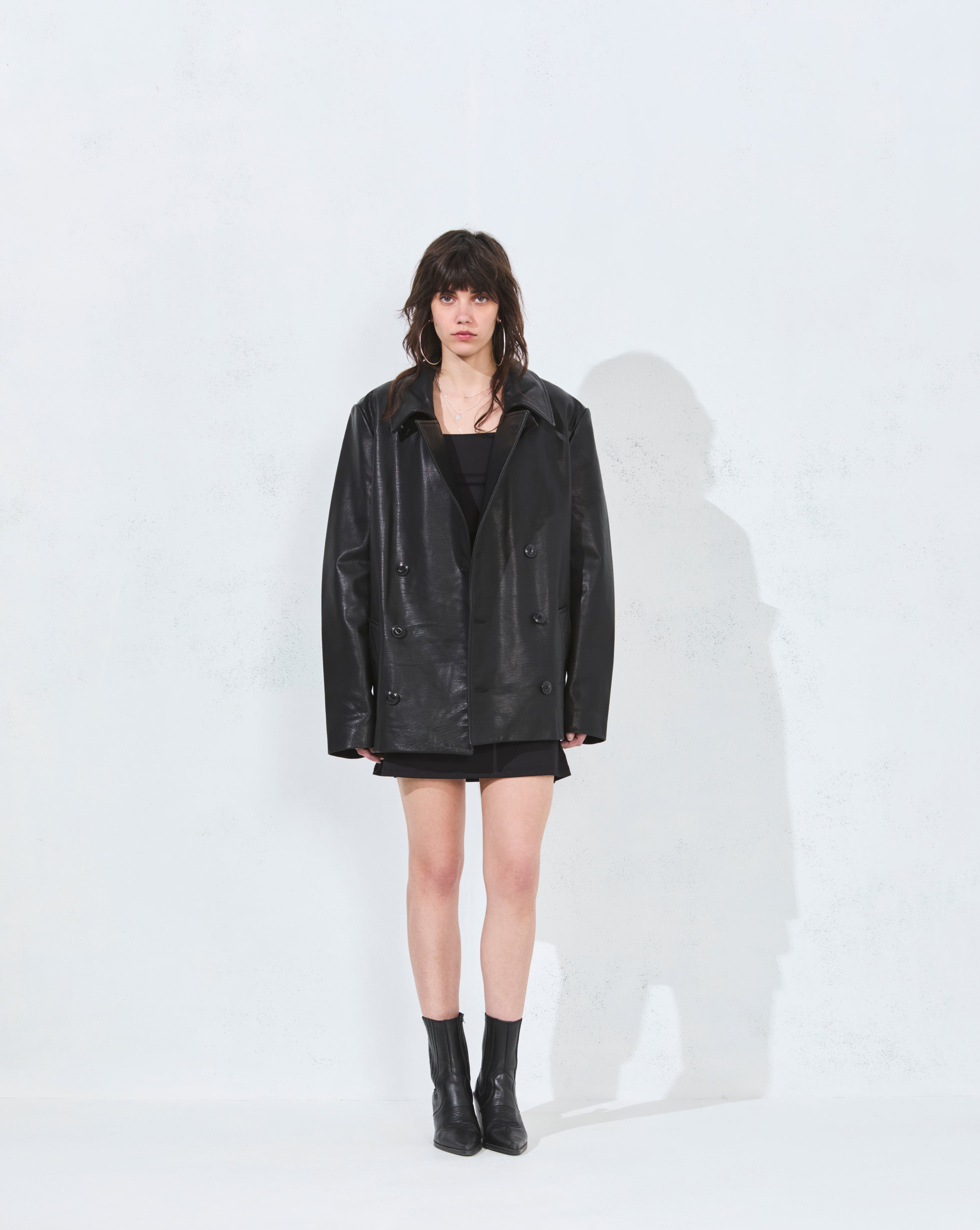 CABAN CUIR NOIR