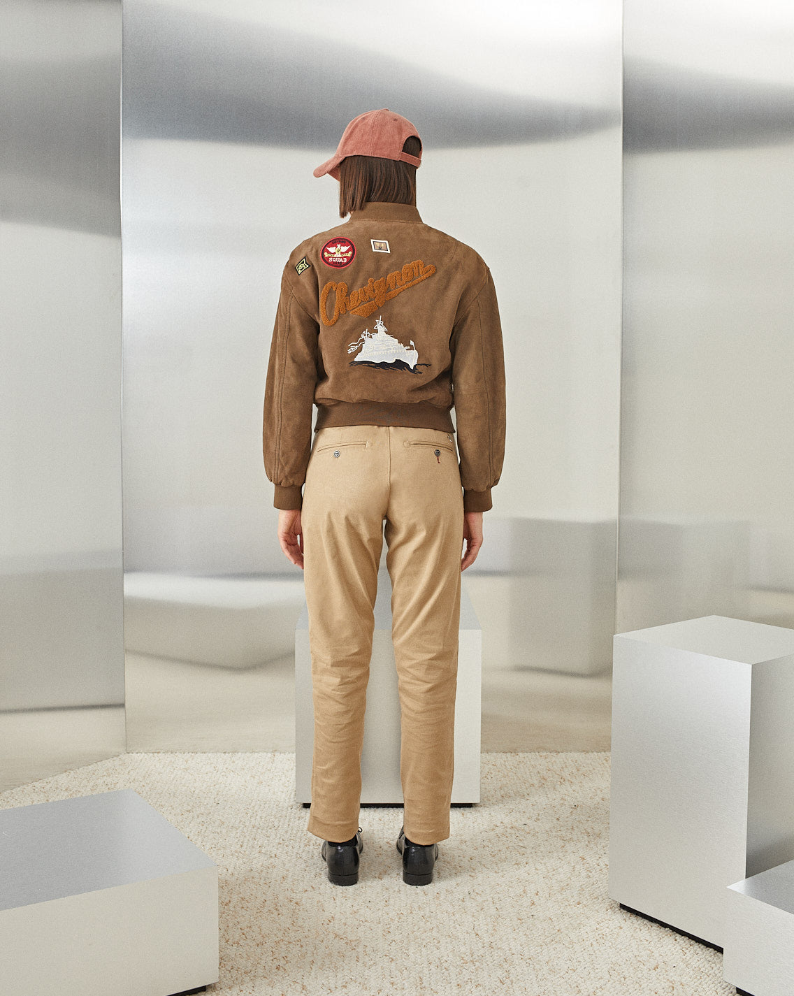 BLOUSON FEMME VARSITY MARRON