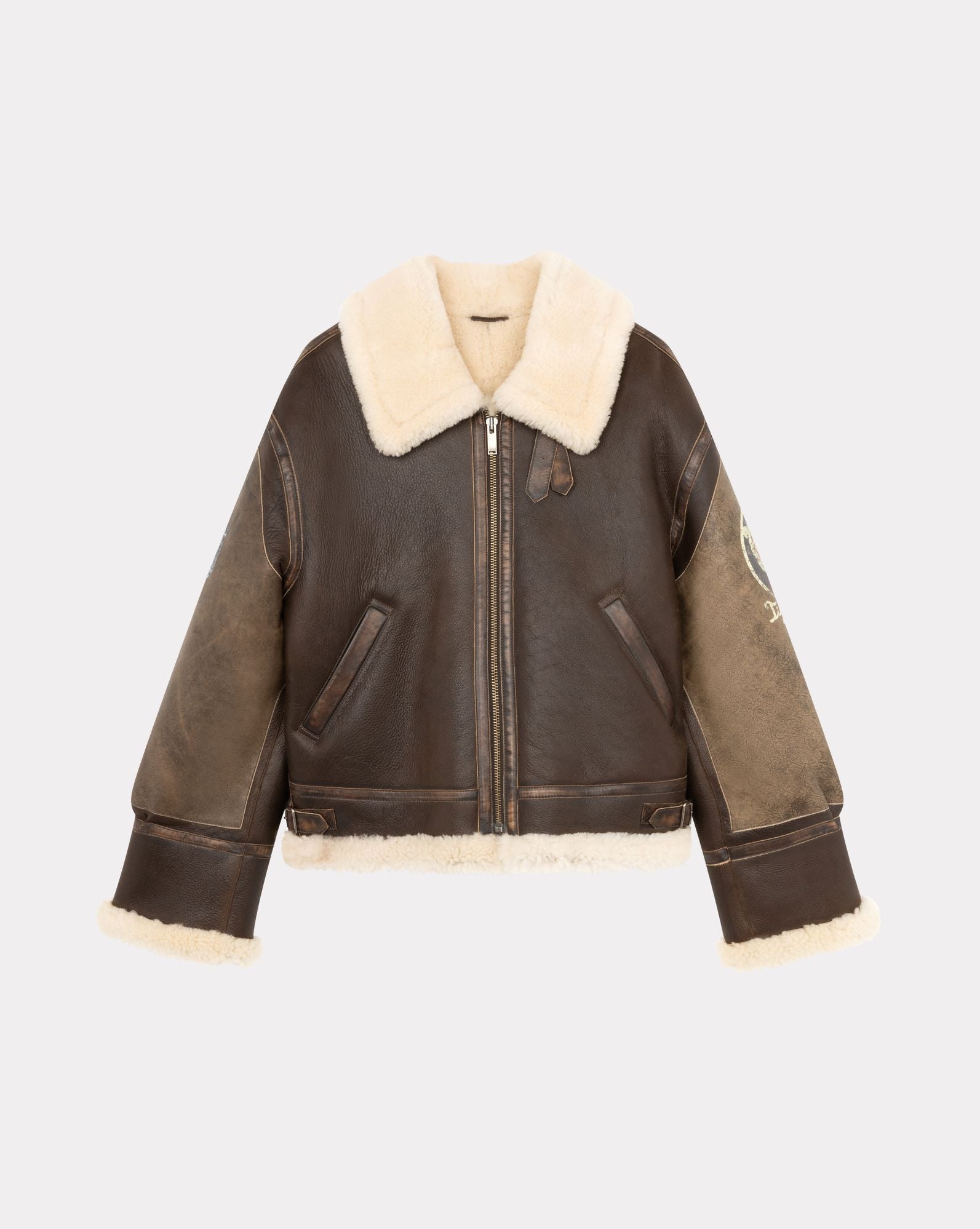 BOMBARDIER EN CUIR PILOTE MARRON HOMME Chevignon