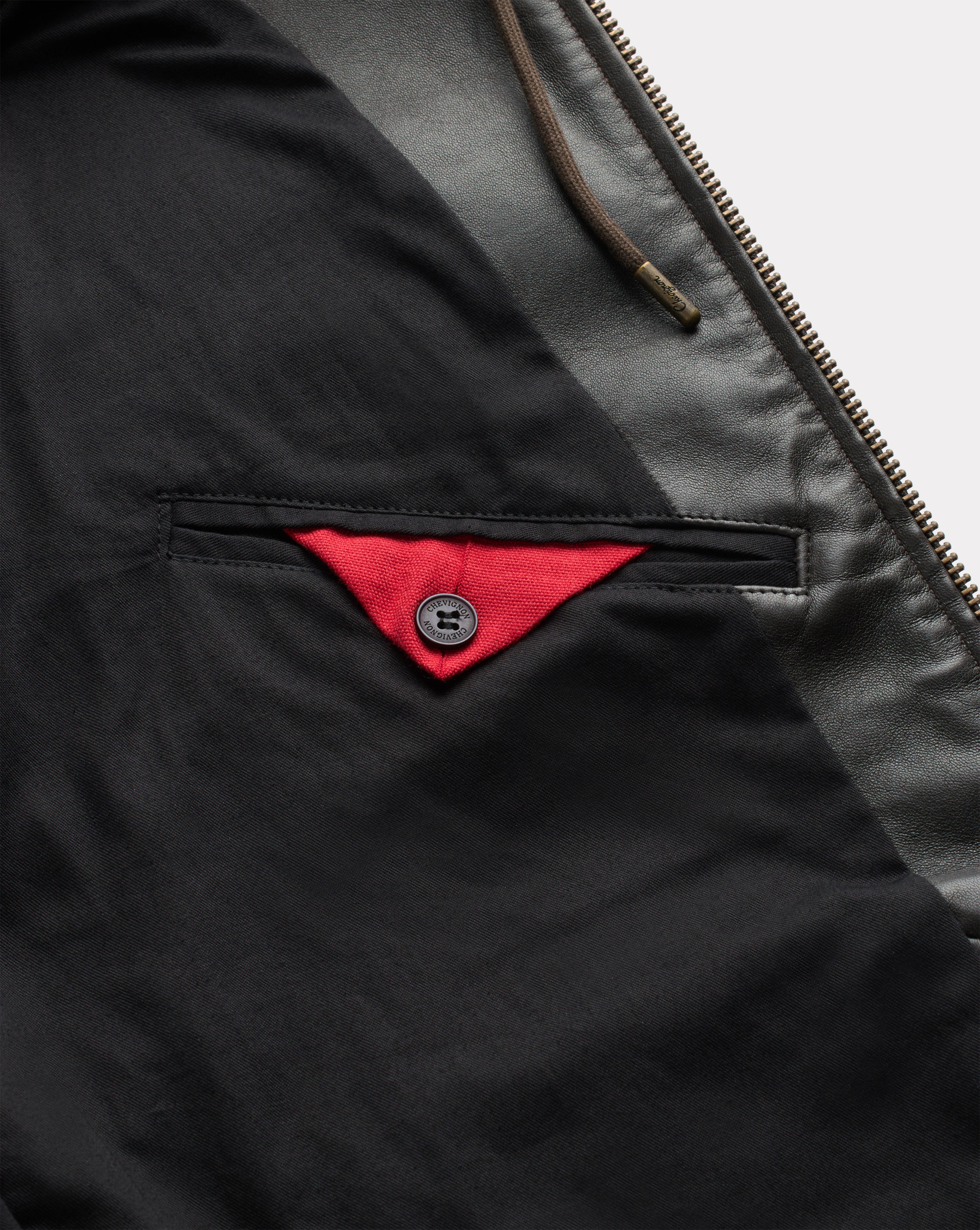 BLOUSON EN CUIR WHEEL MARRON