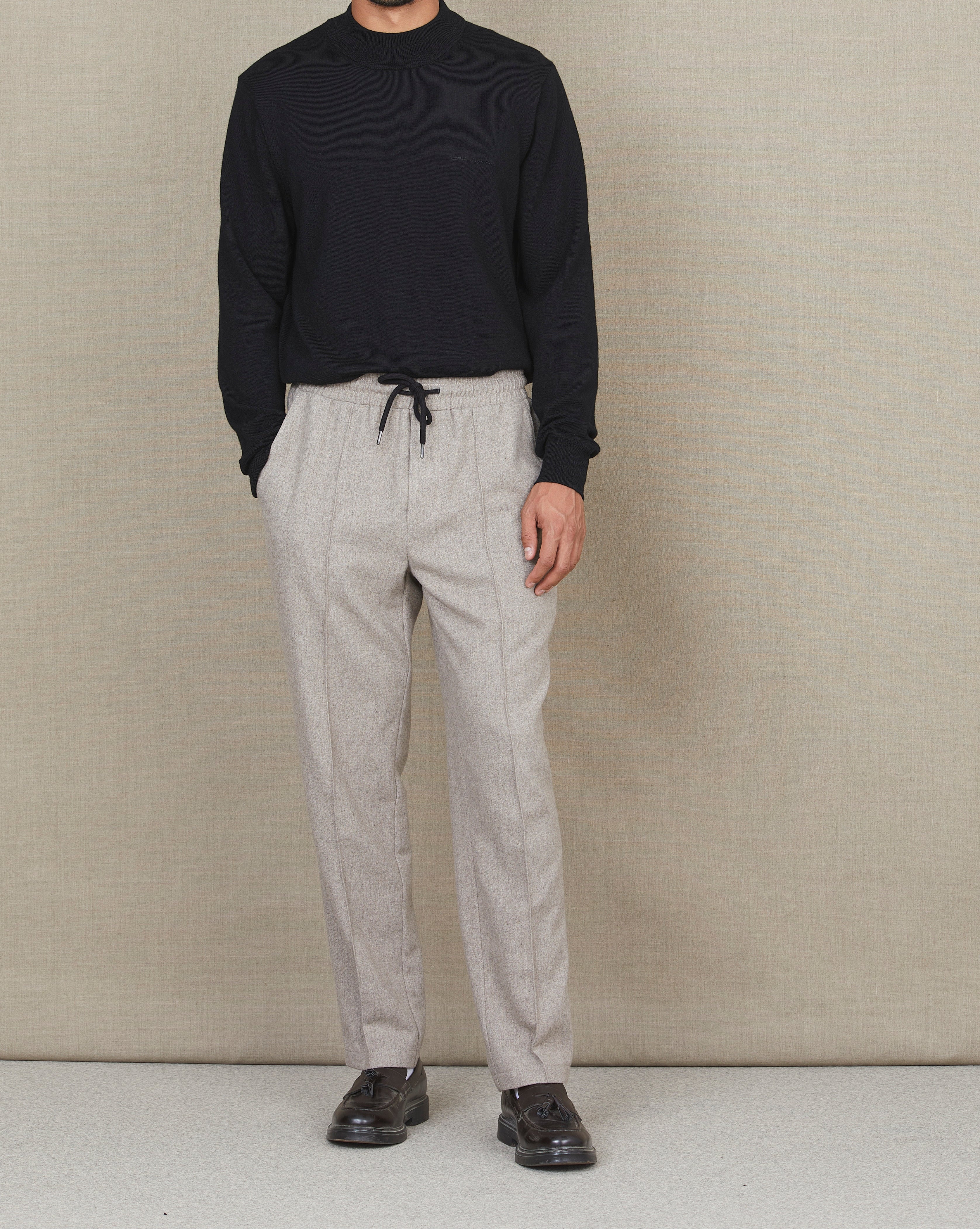 DUCK FIT WOOL PANTS BEIGE