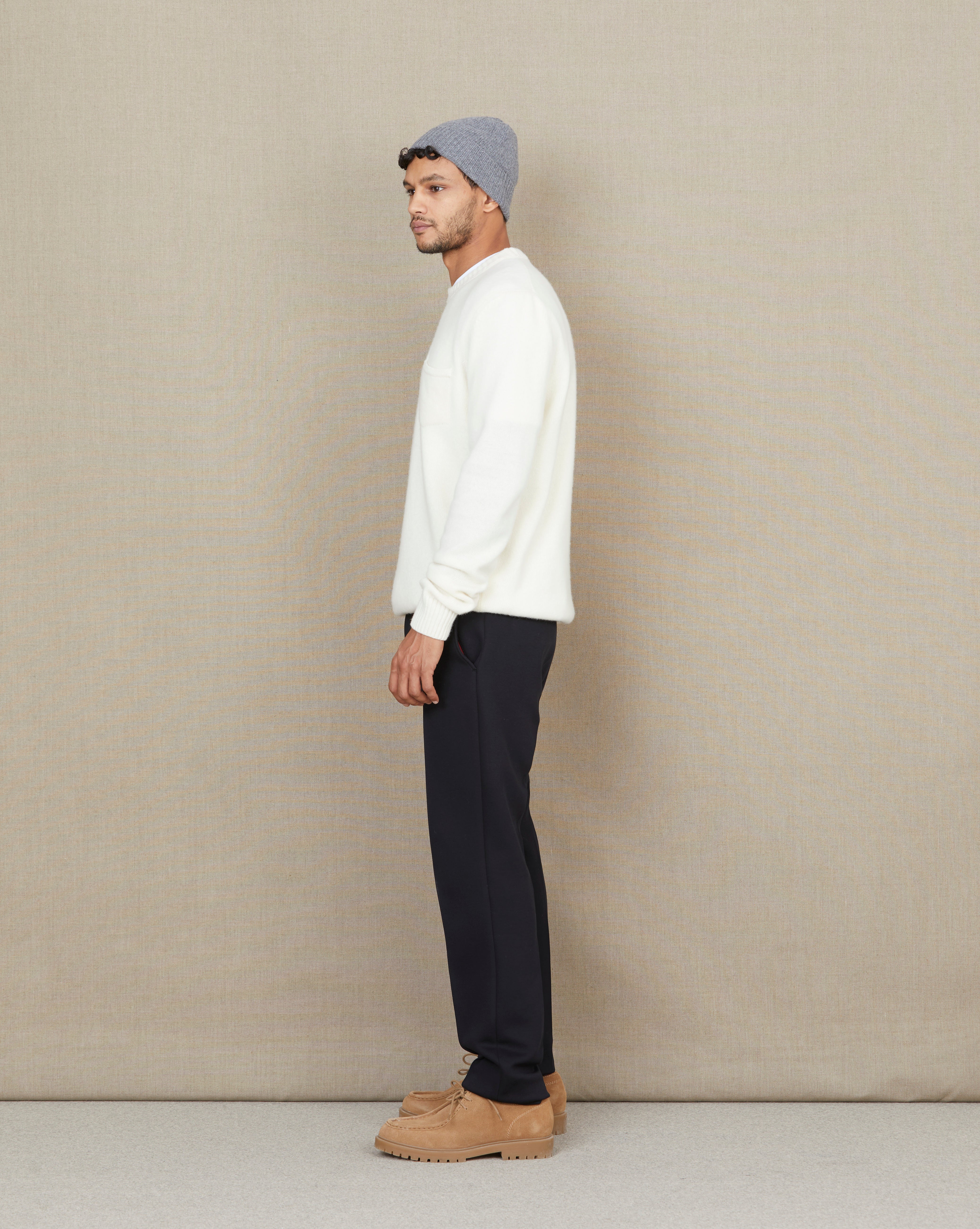 PULL POCKET WOOL ECRU