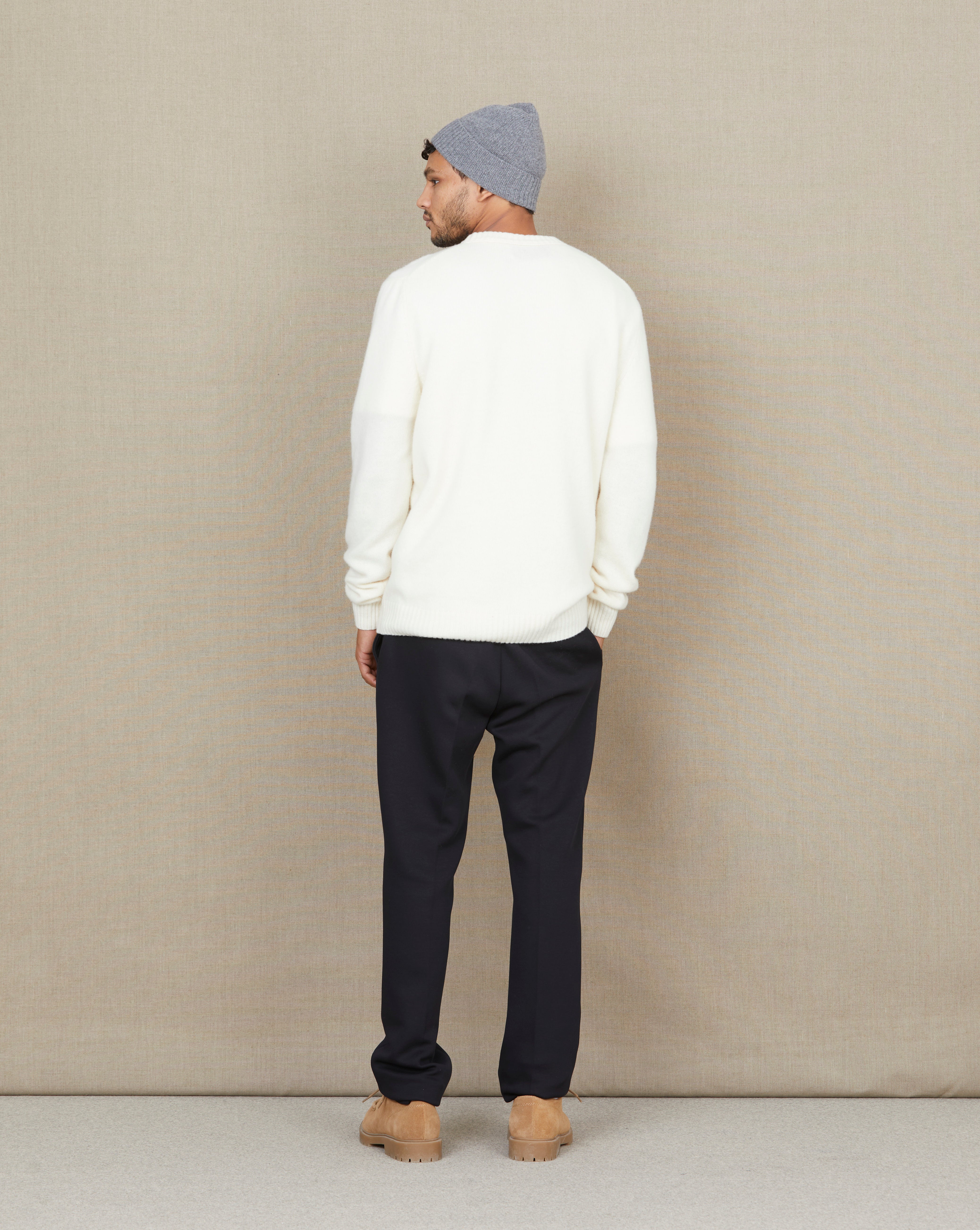 PULL POCKET WOOL ECRU