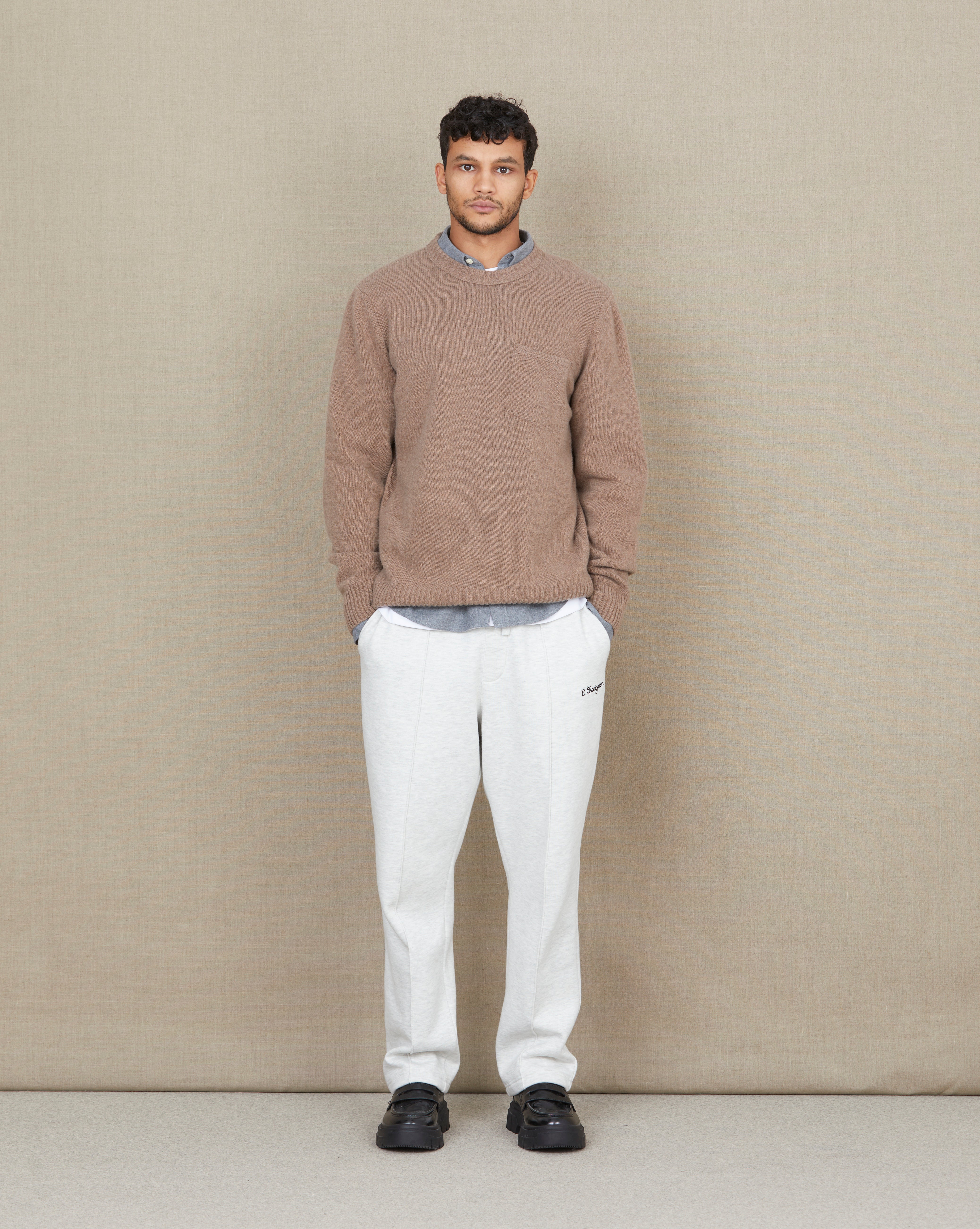 PULL POCKET WOOL BEIGE