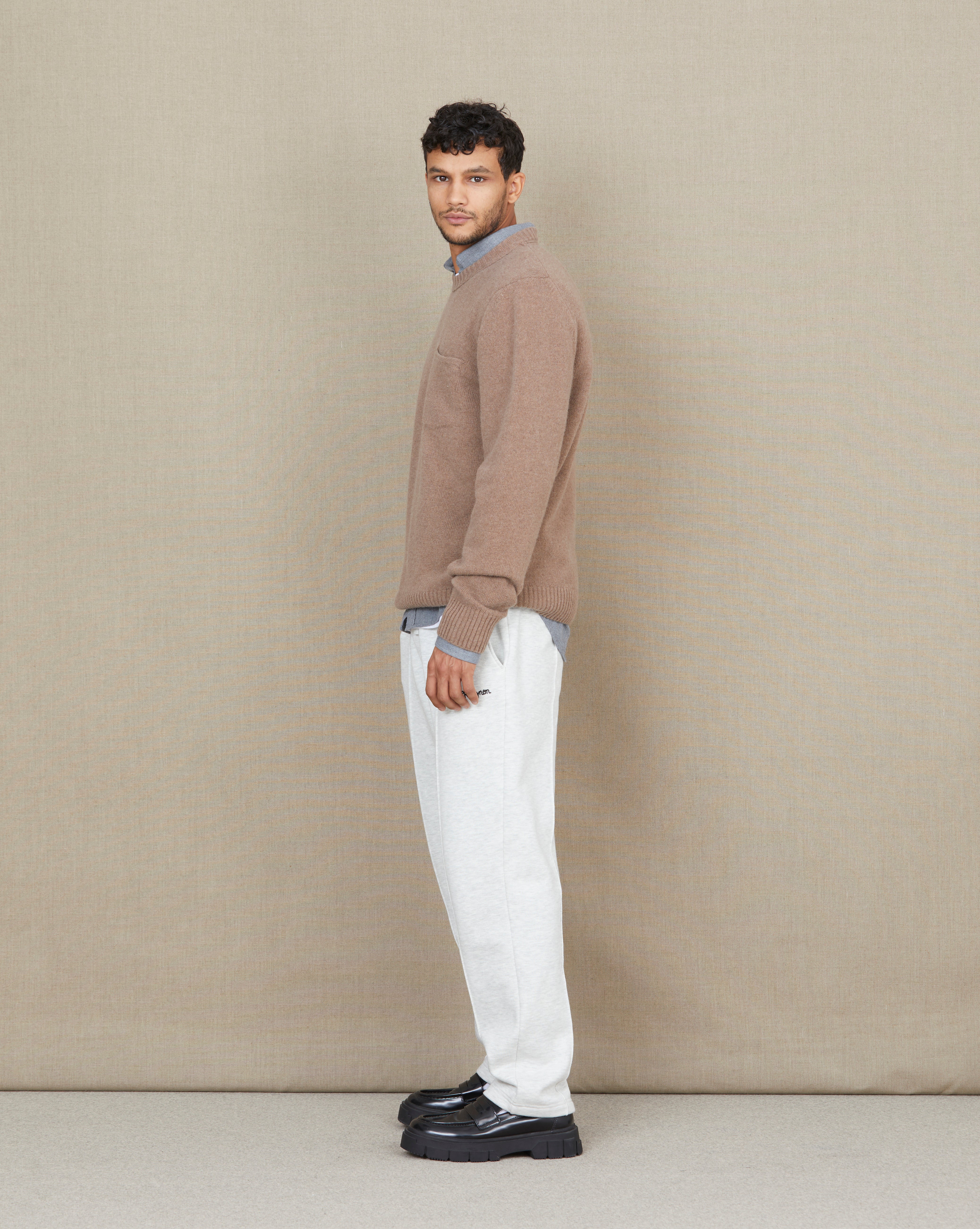 PULL POCKET WOOL BEIGE