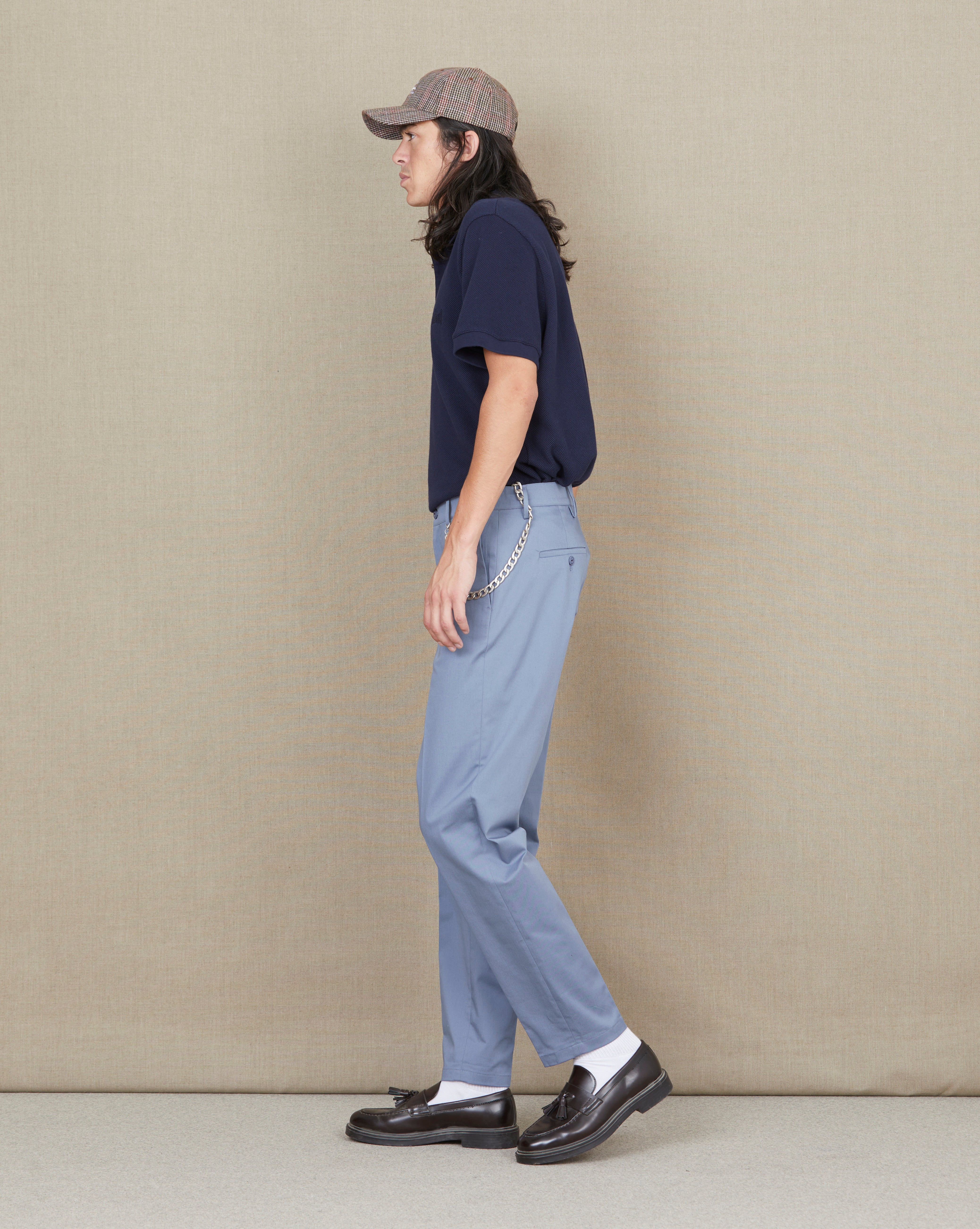 BLUE PLEAT PANTS