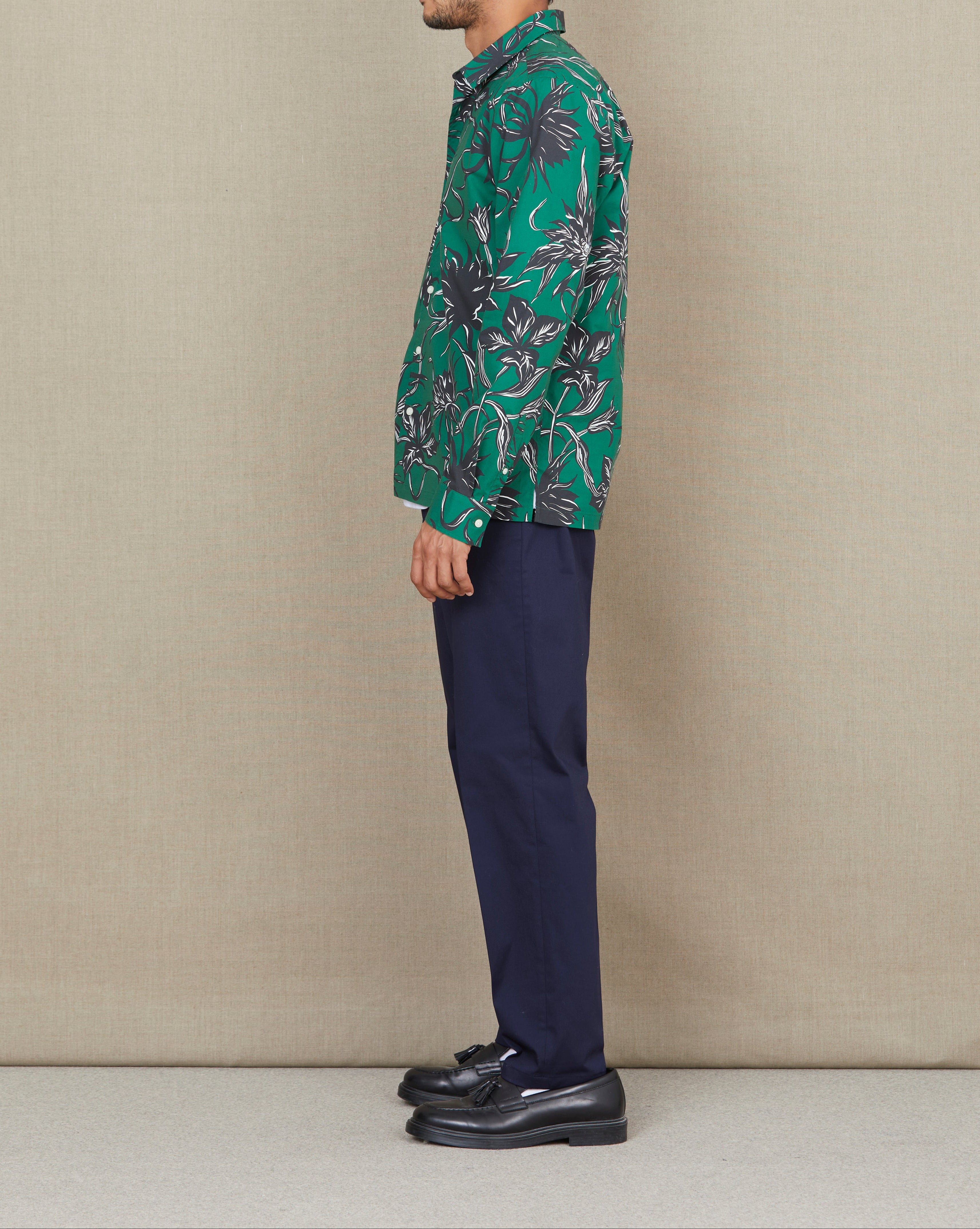 CHEMISE FLOWERS VERT