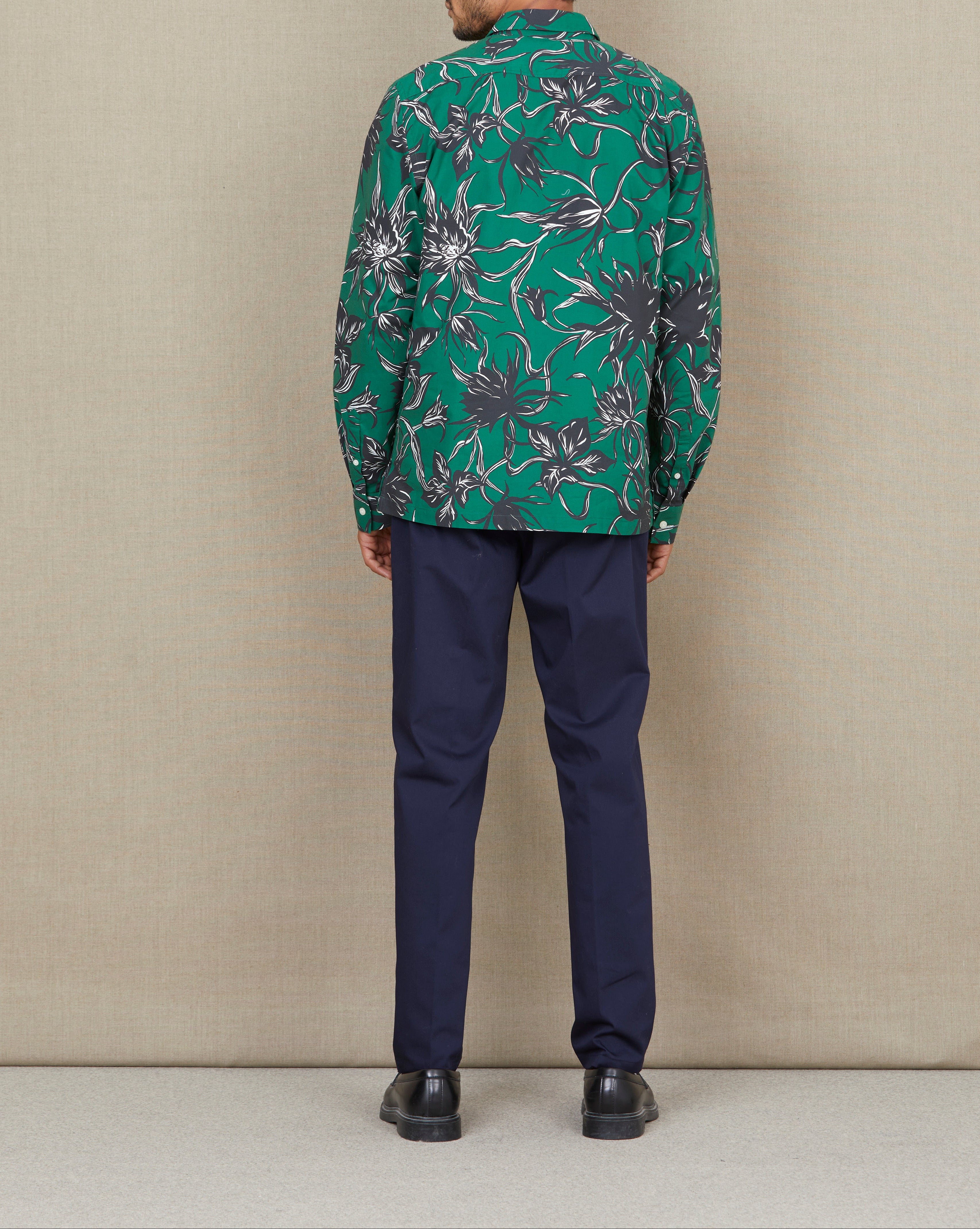 CHEMISE FLOWERS VERT