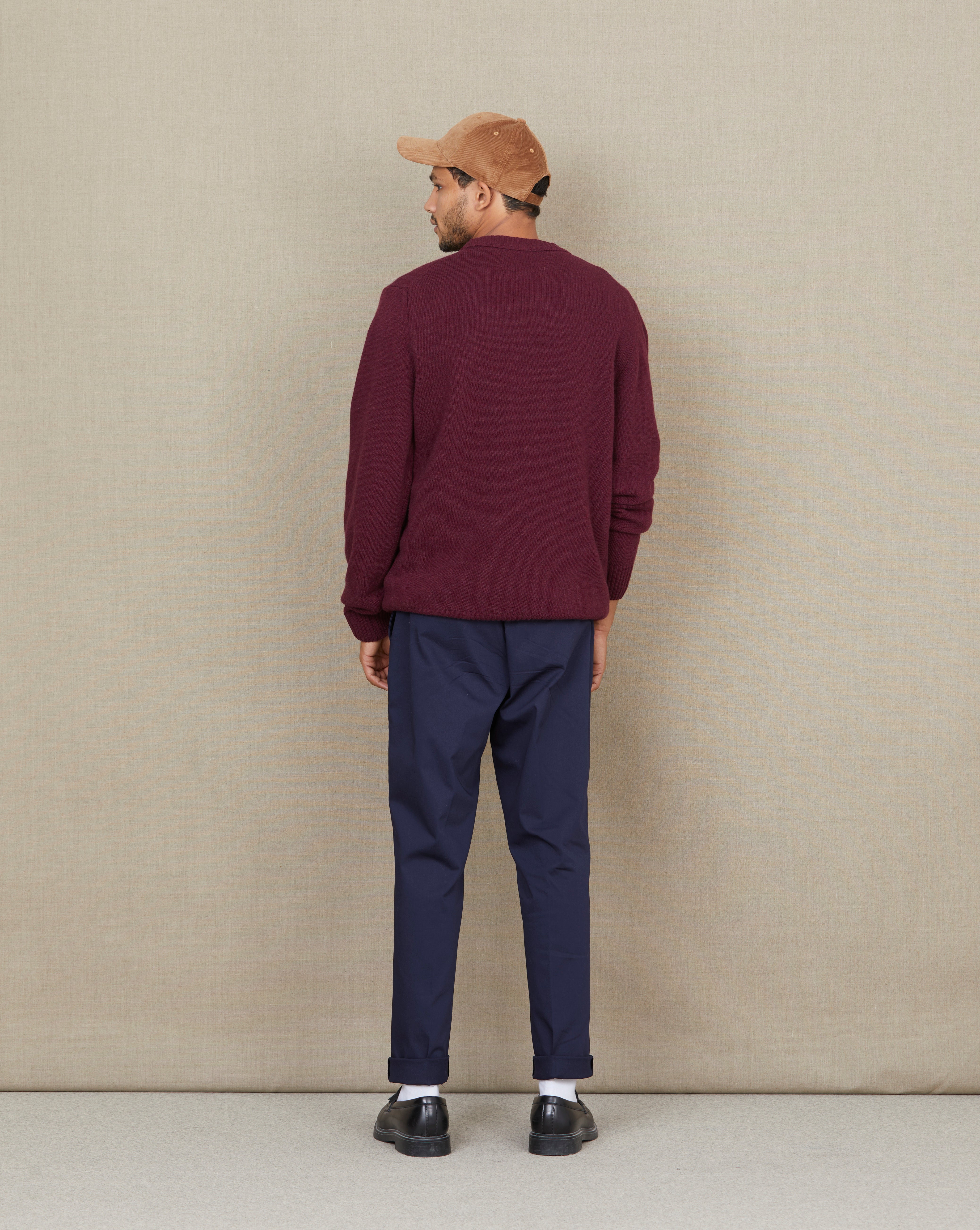 PULL POCKET WOOL BURGUNDY