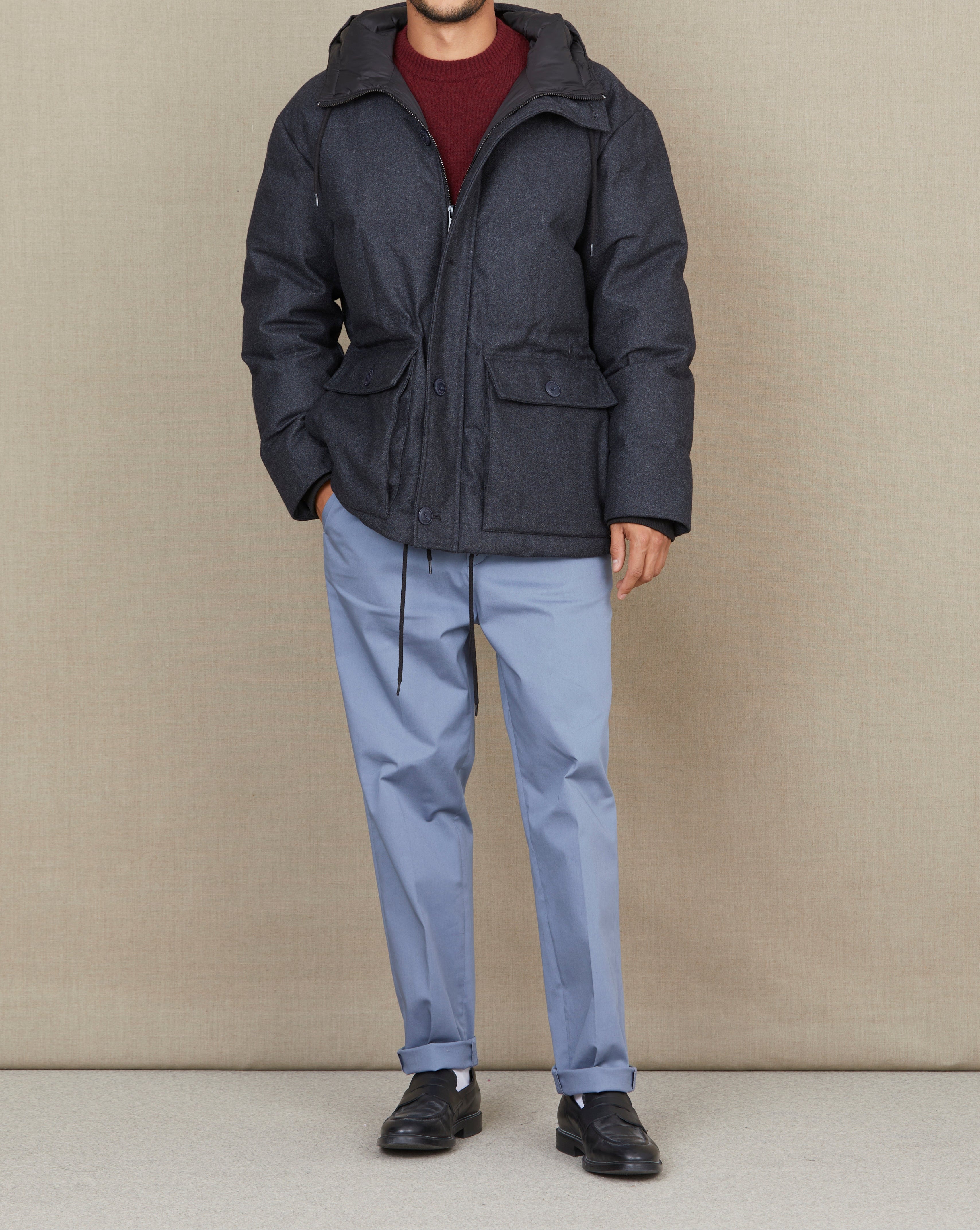 PARKA WIINTER WOOL GREY