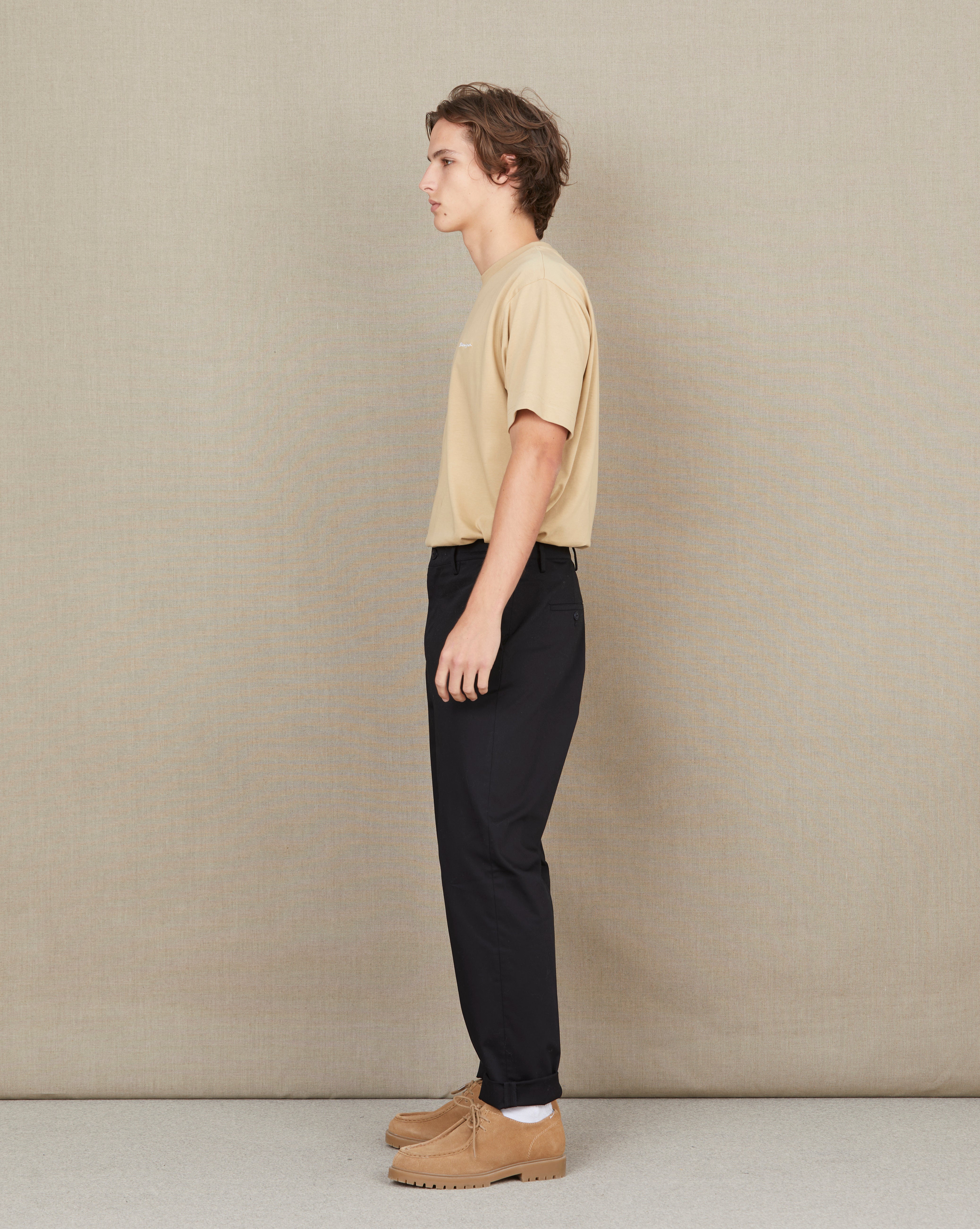 BLACK PLEAT PANTS