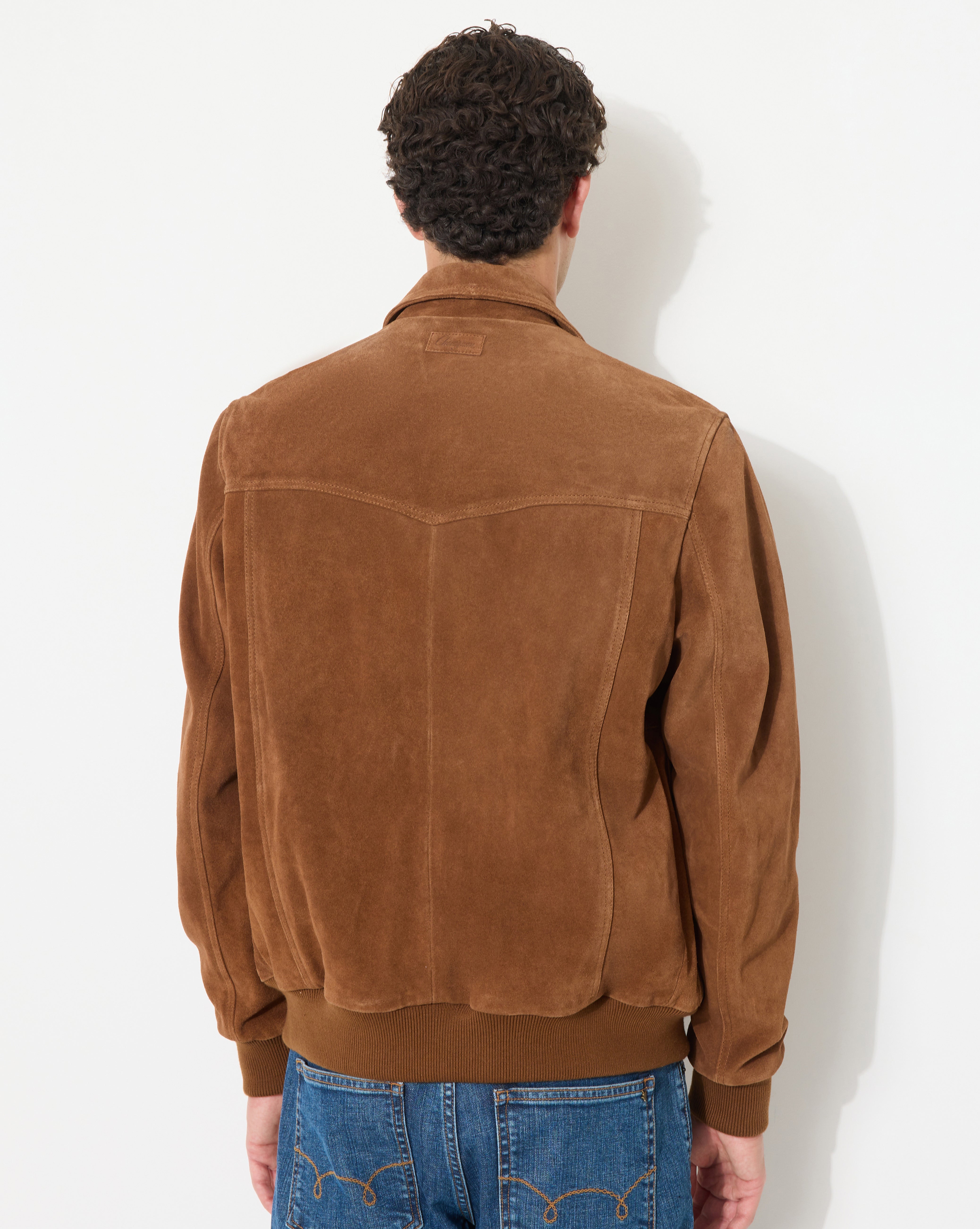 BLOUSON EN CUIR PAOLO MARRON