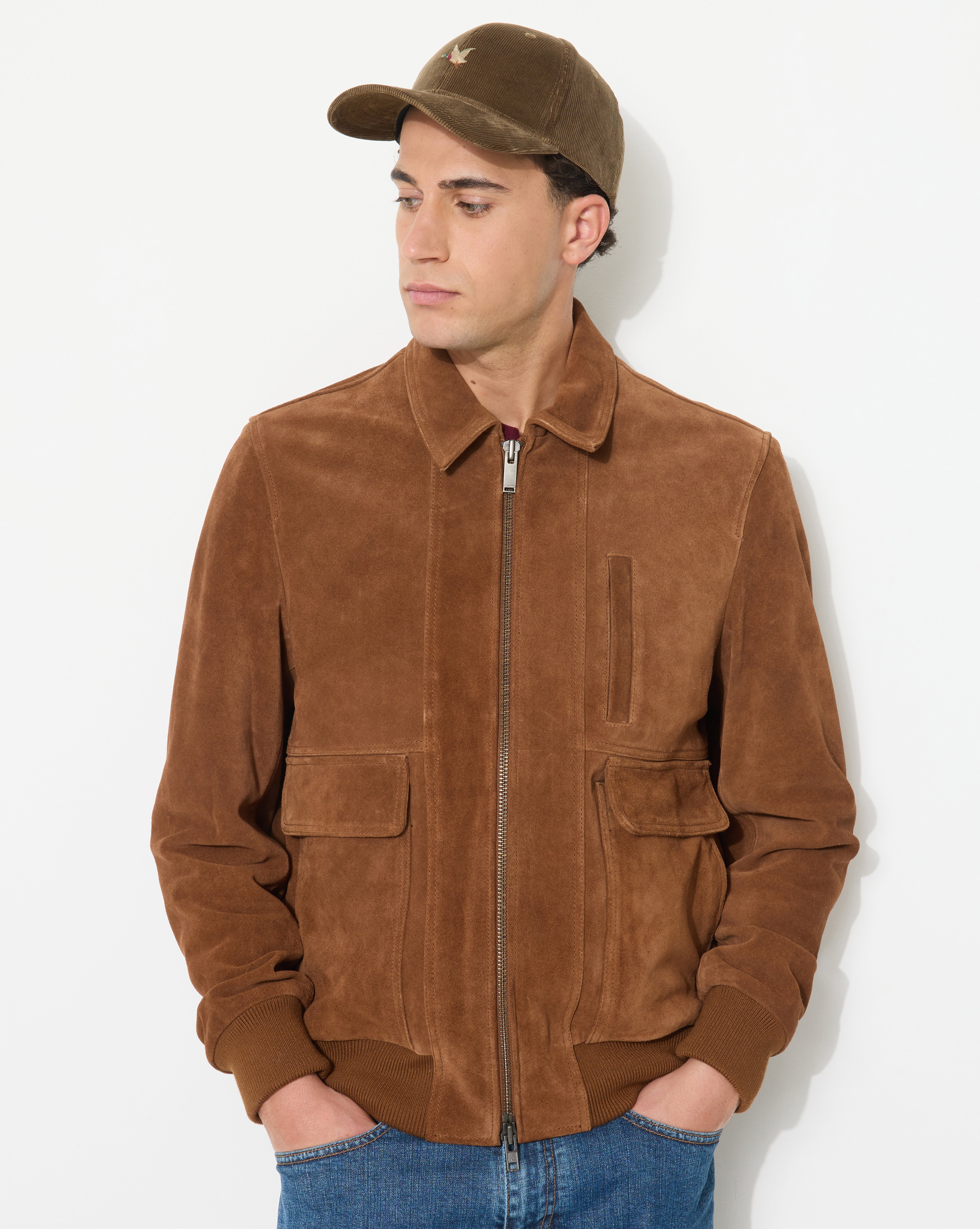 BLOUSON EN CUIR PAOLO MARRON