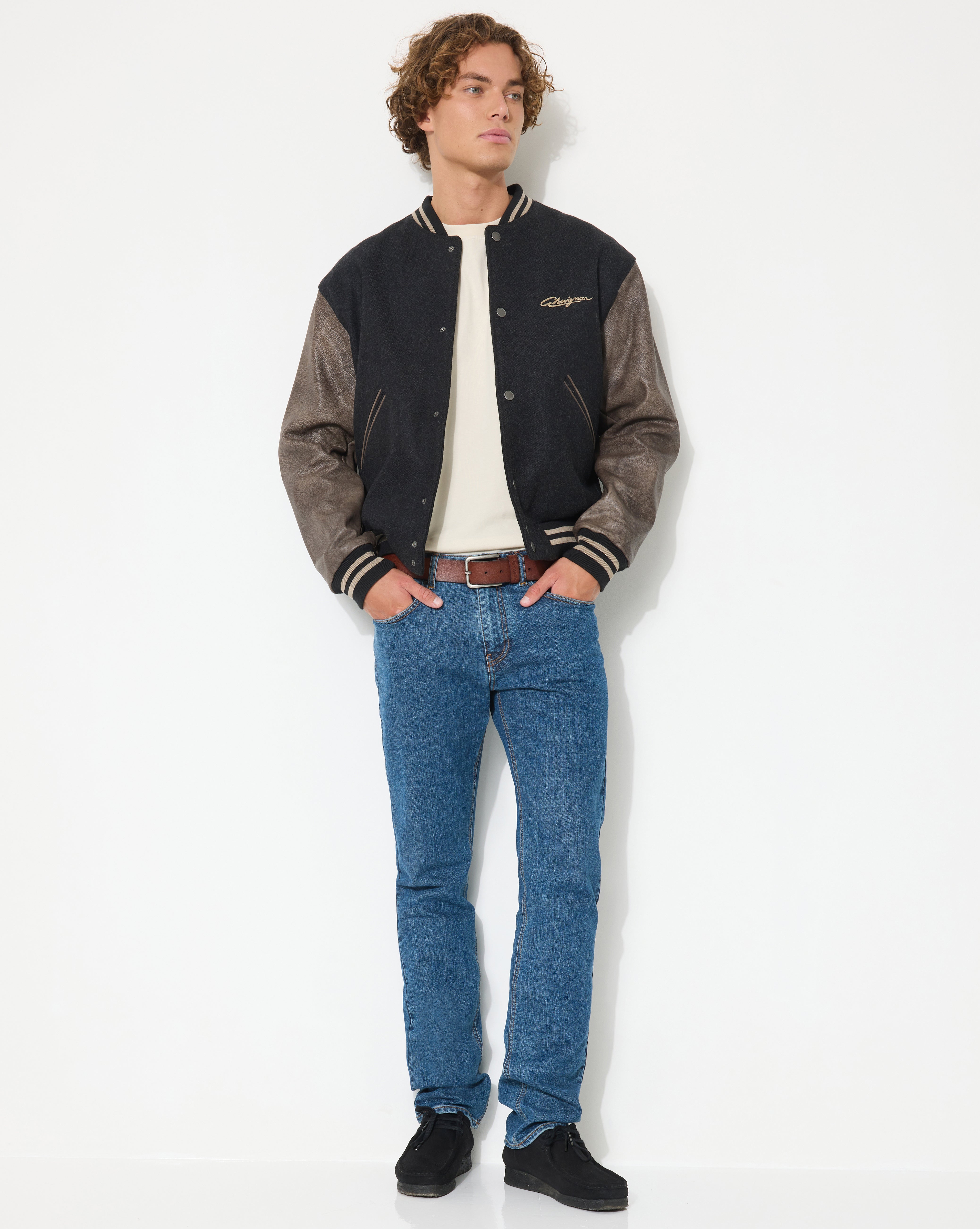 NAVY BLUE STRAIGHT DENIM JEANS