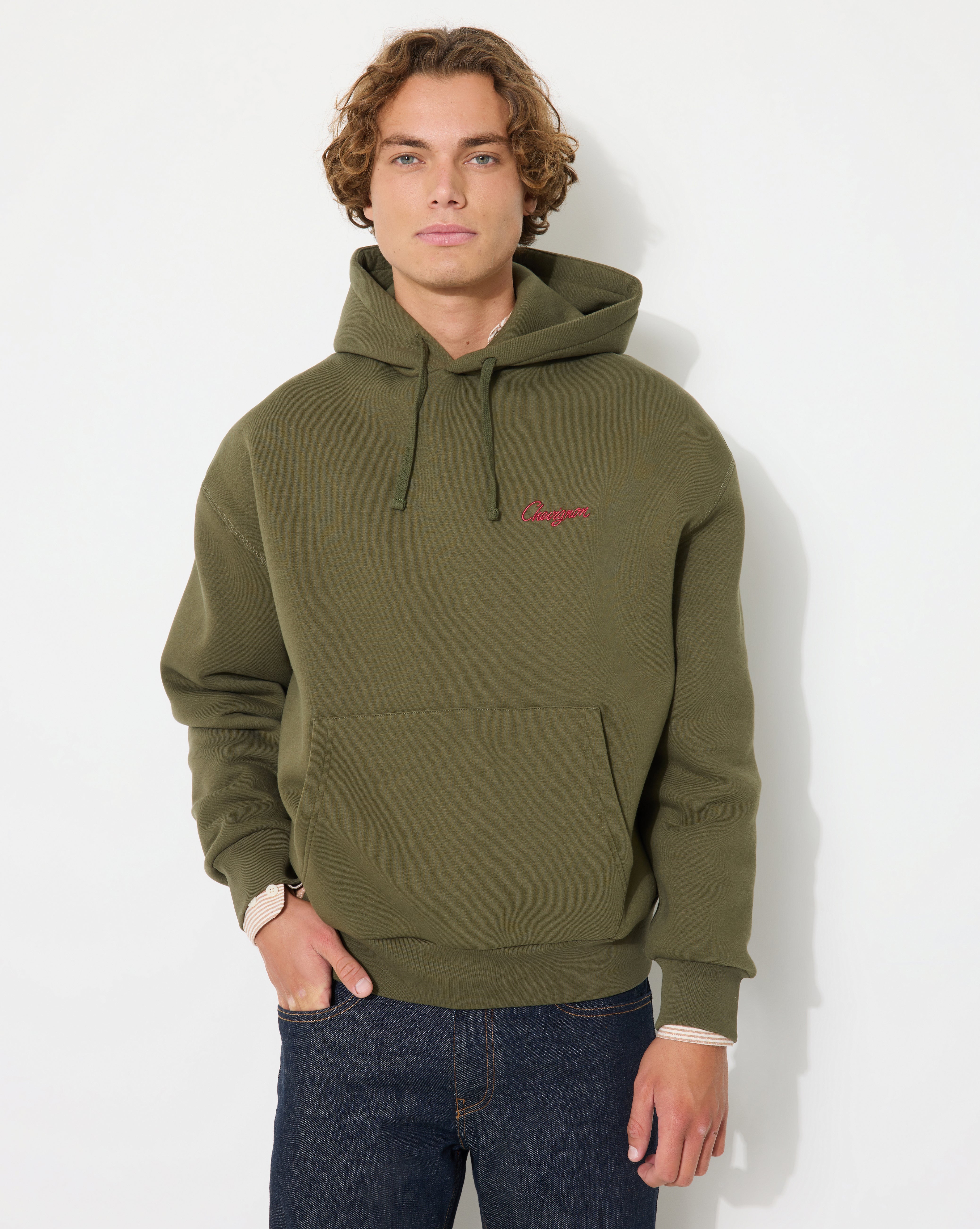 SWEATSHIRT HOOD 90 KHAKI