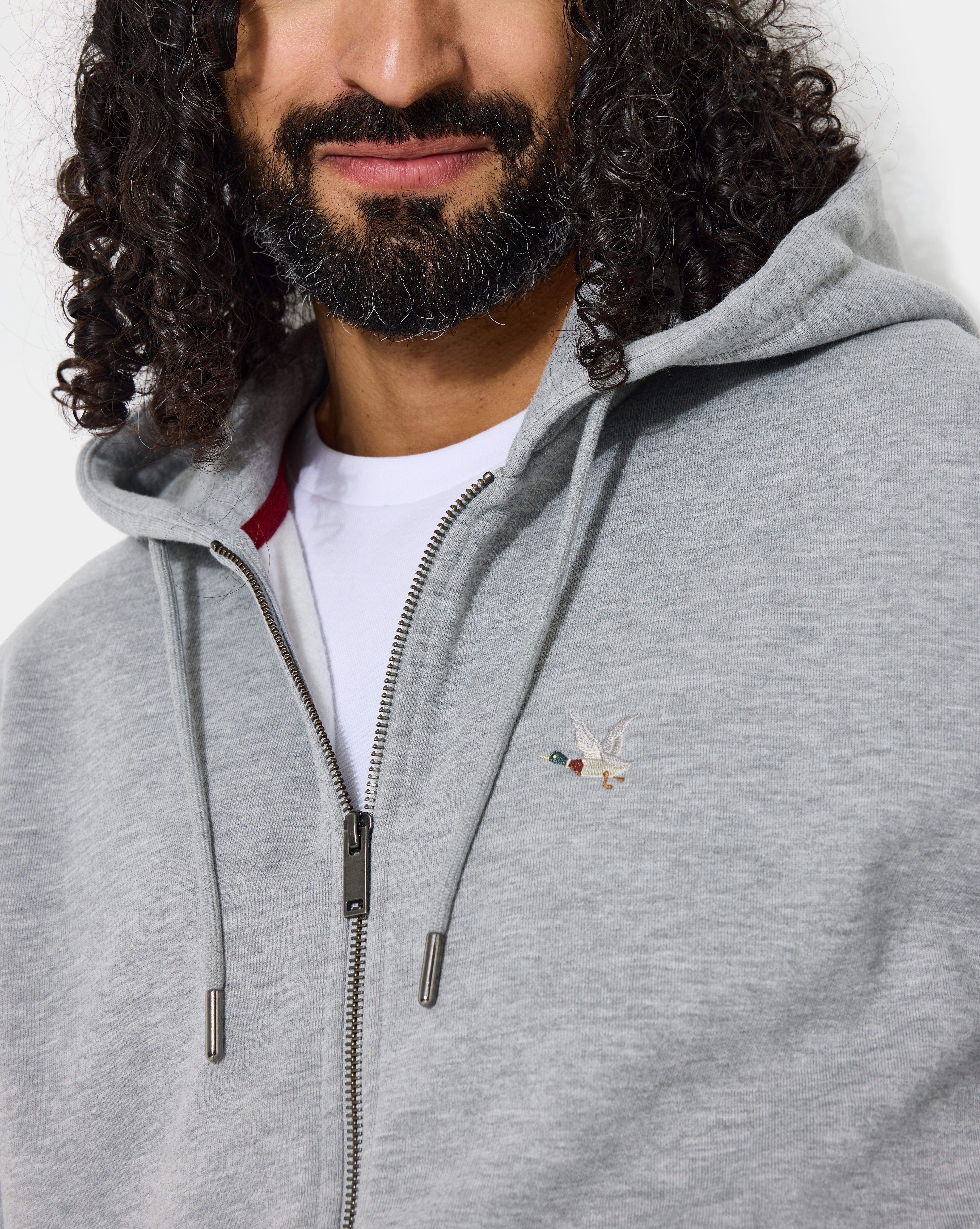 SWEATSHIRT CITY HOOD ZIPPE GRIS