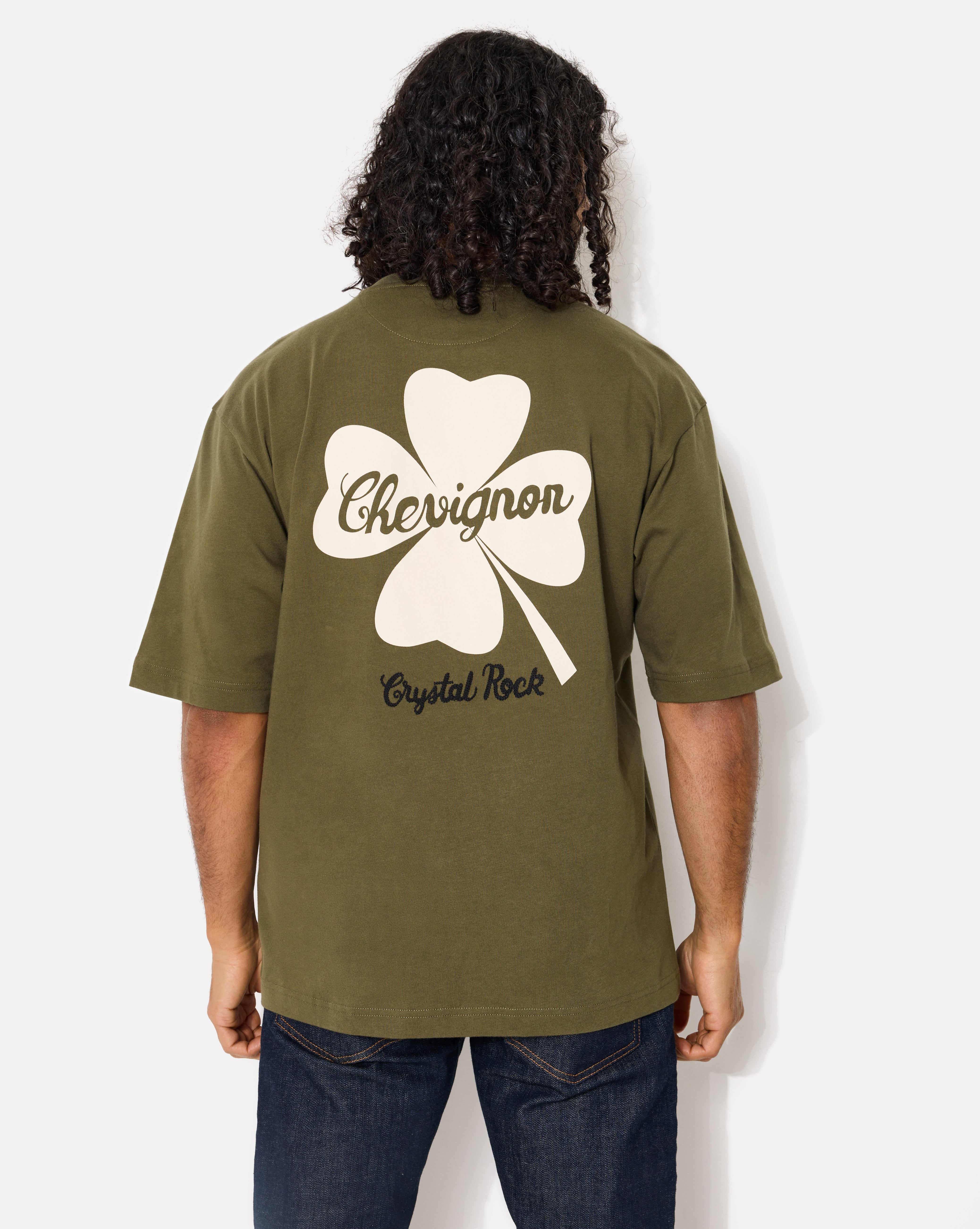 T-SHIRT CLOVER TEE OVERSIZE KAKI
