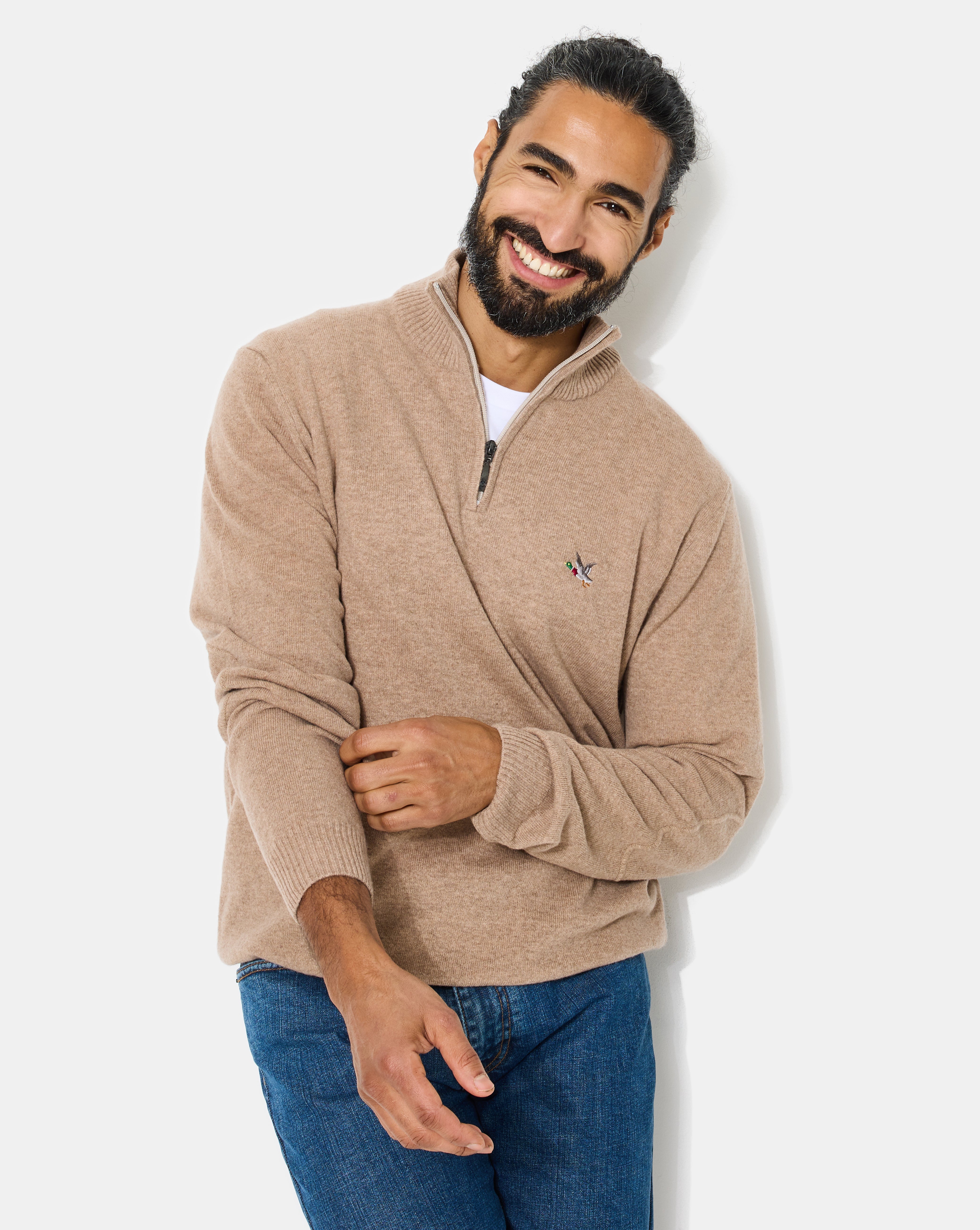 PULL EN LAINE WOOL TRUCKER BEIGE