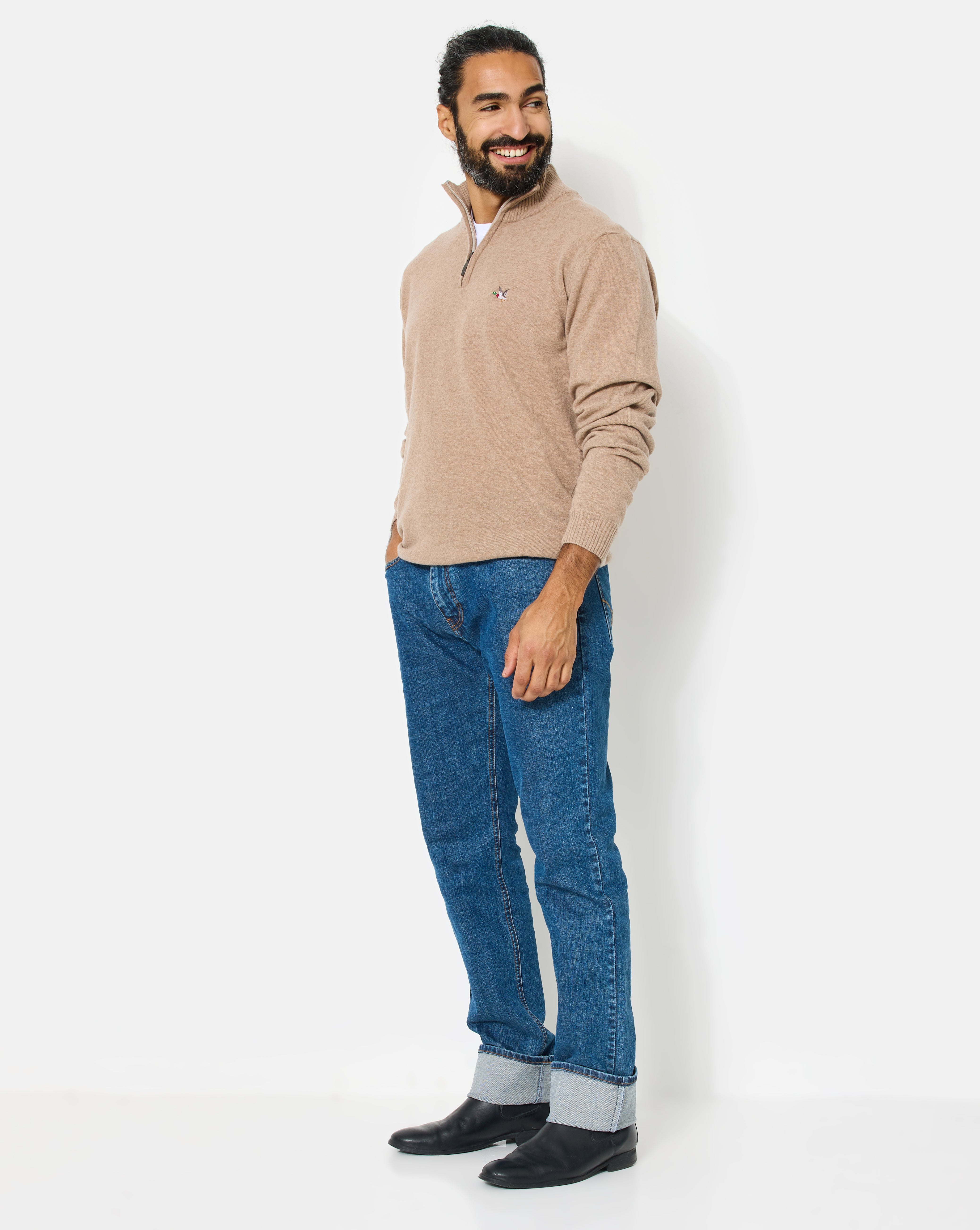 PULL EN LAINE WOOL TRUCKER BEIGE