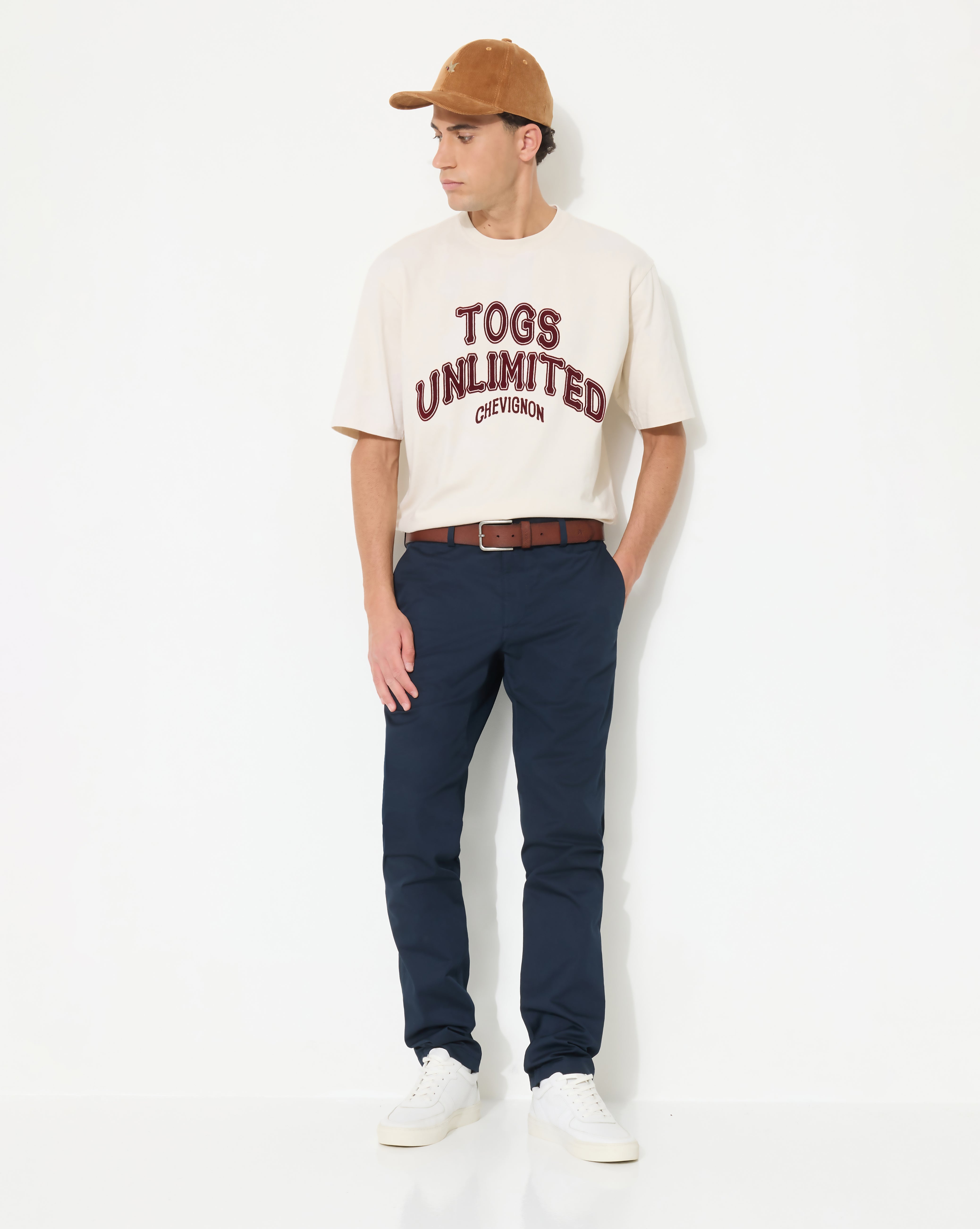 PANTALON CHINO BLEU