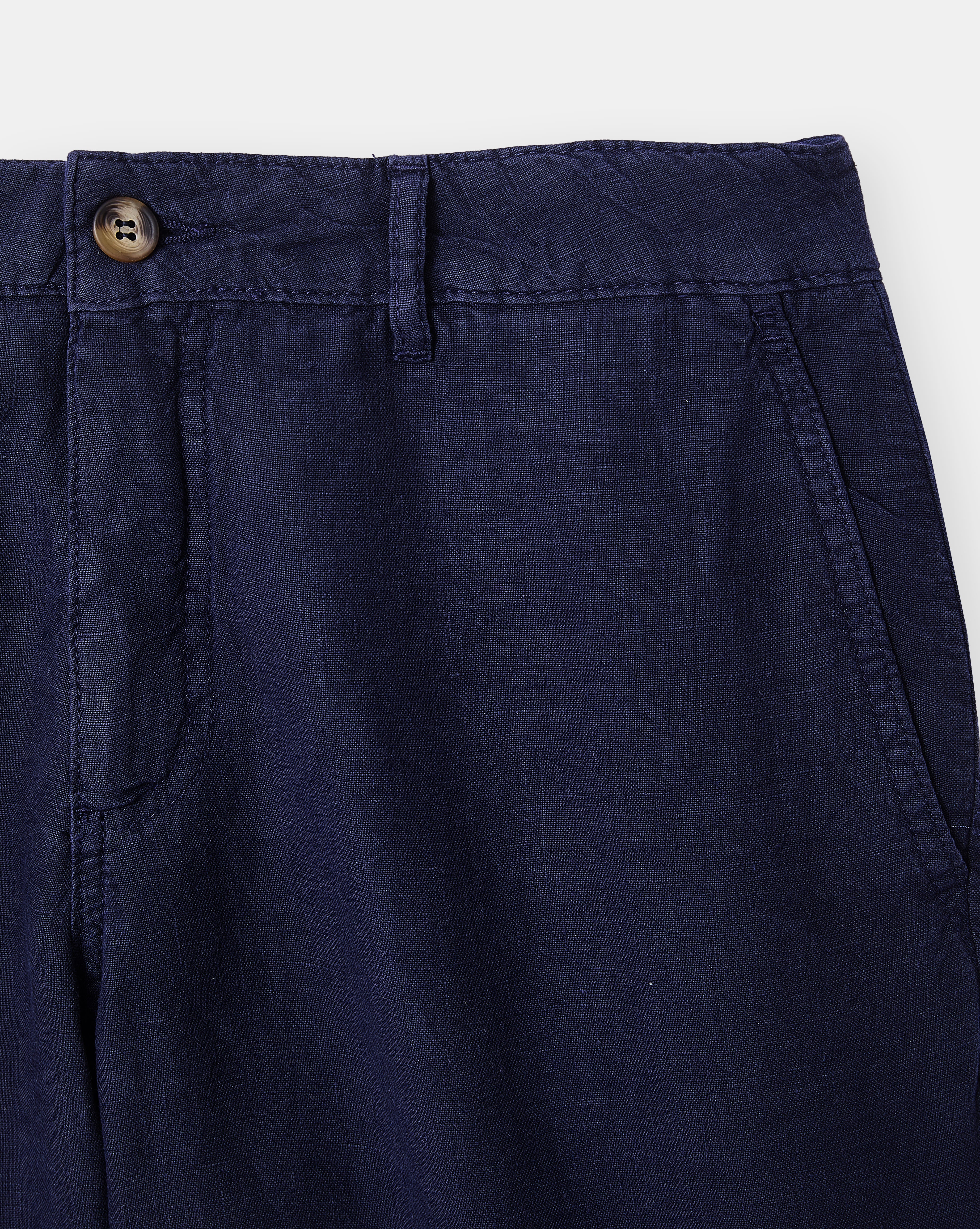 NAVY BLUE LINEN SHORTS