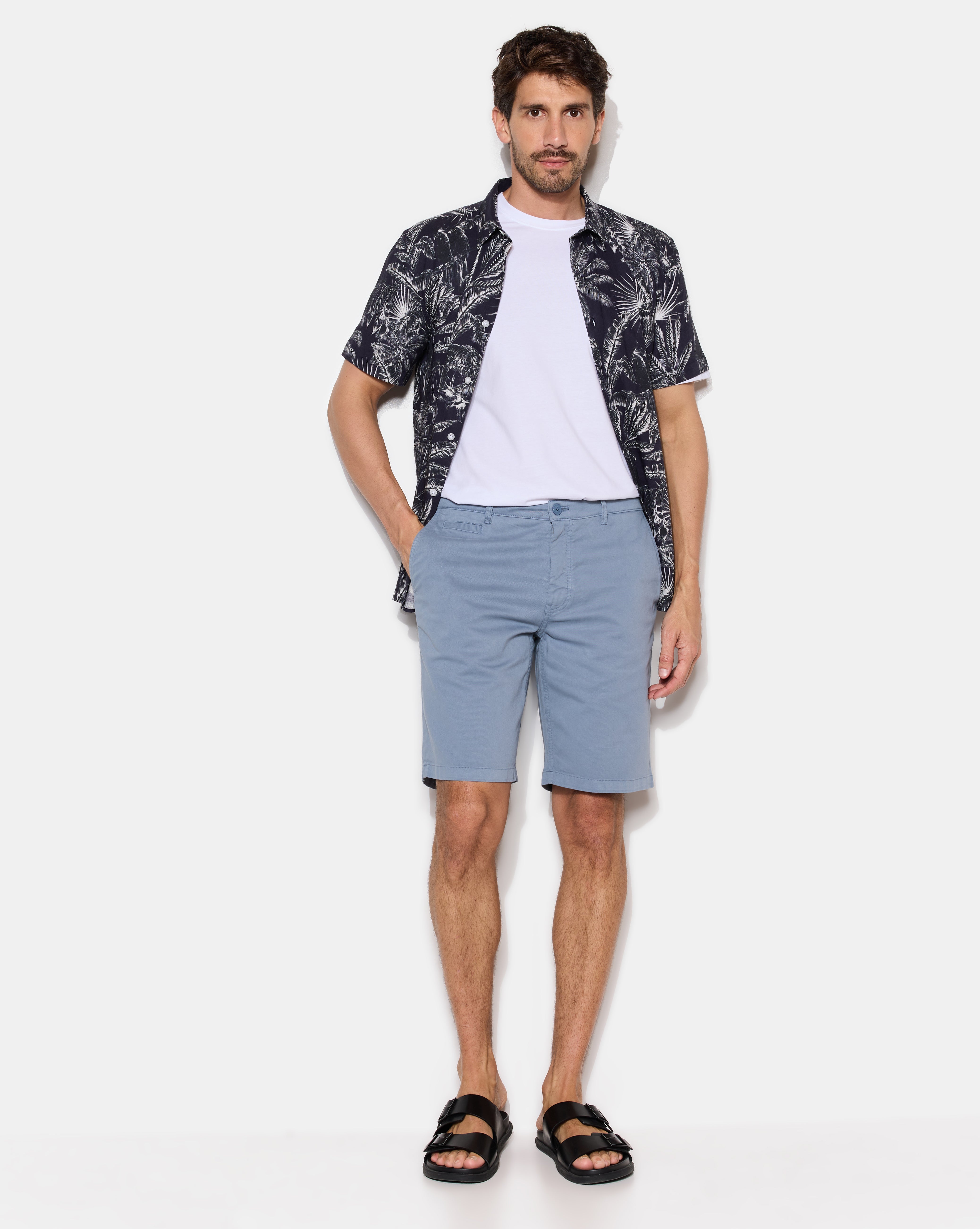 CHINO SHORT BLEU