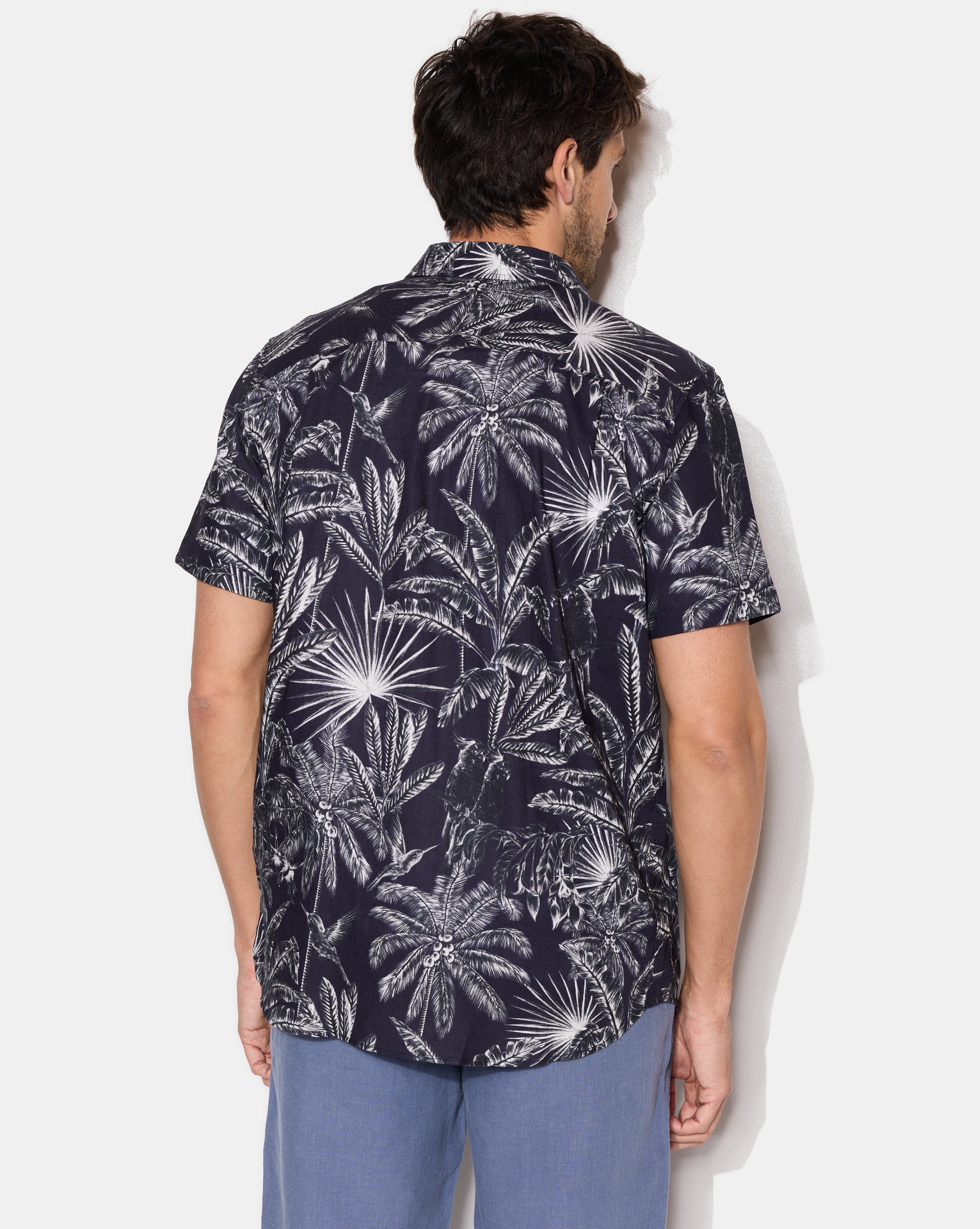 NAVY DOMINO SHIRT