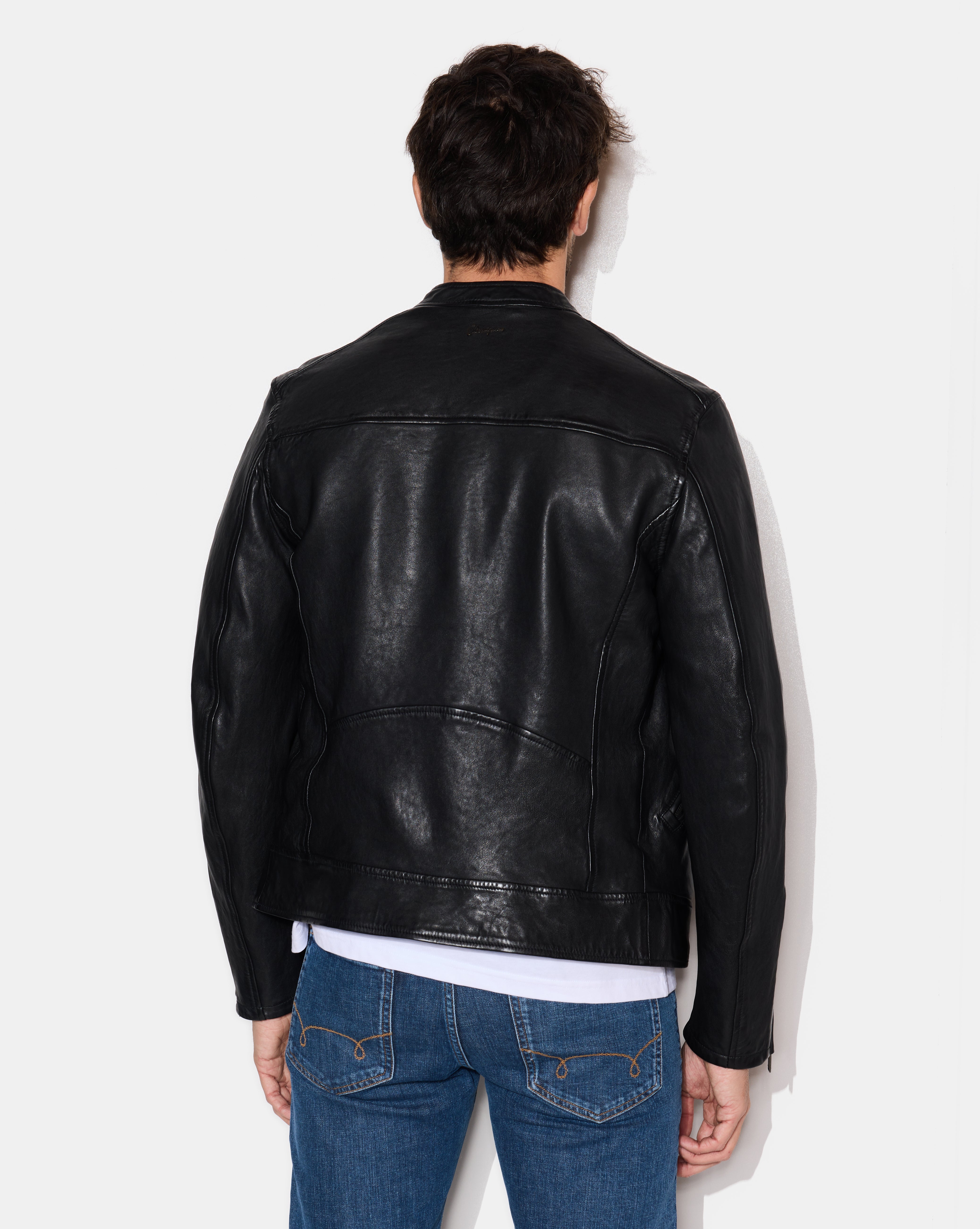 VESTE EN CUIR DUKE NOIR