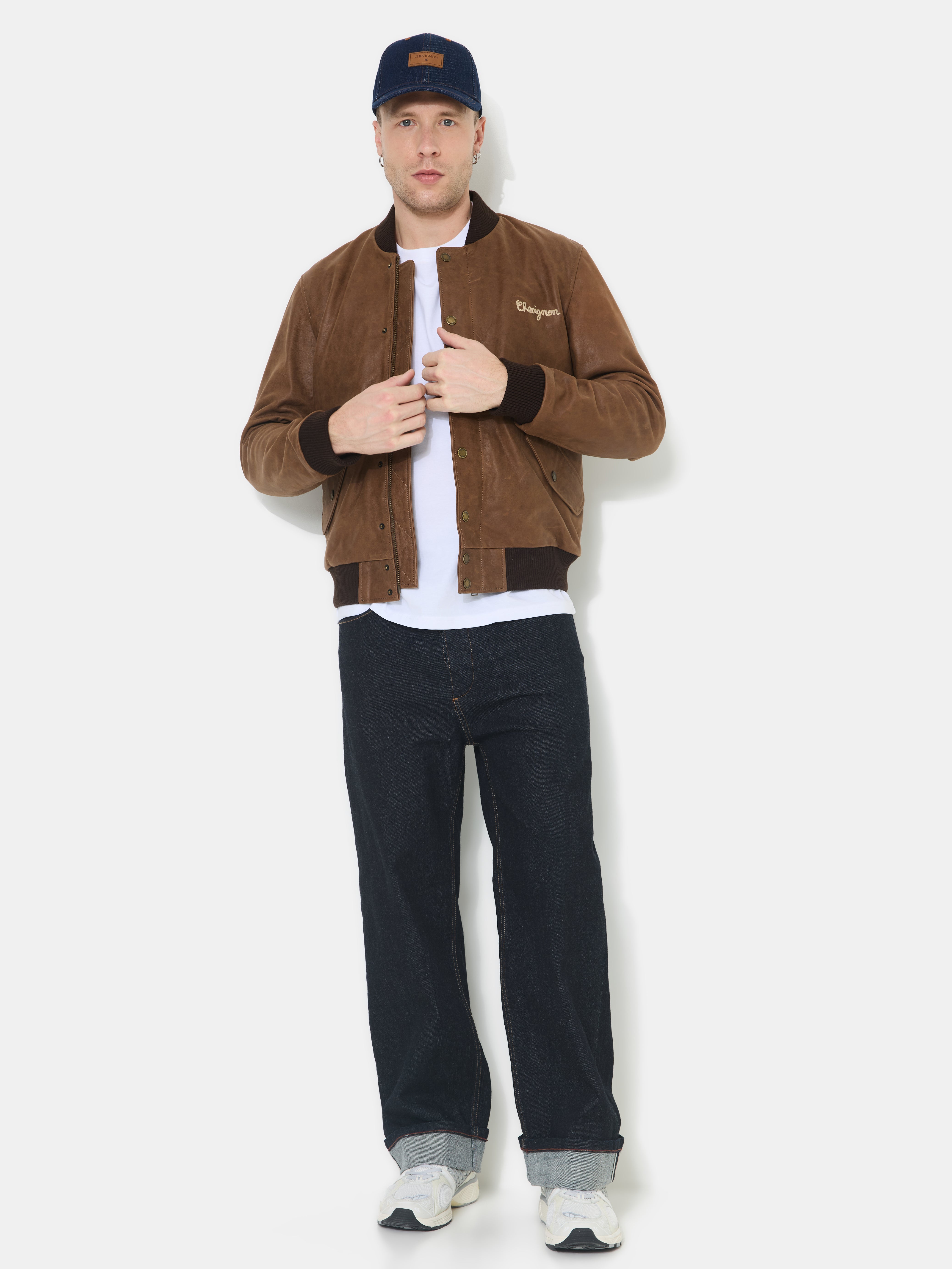 VESTE EN CUIR DALLAS MARRON