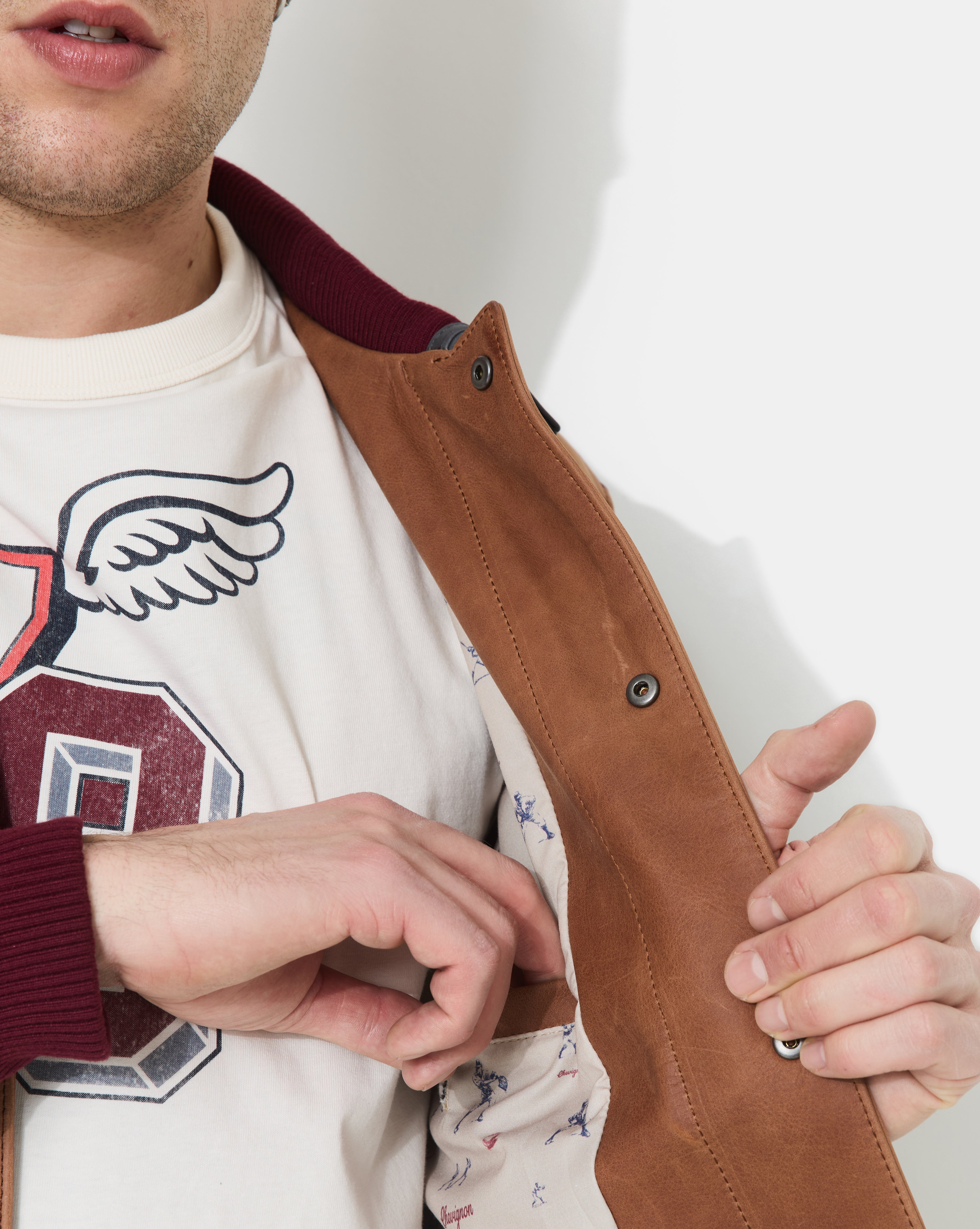 DEAREST BEIGE LEATHER JACKET