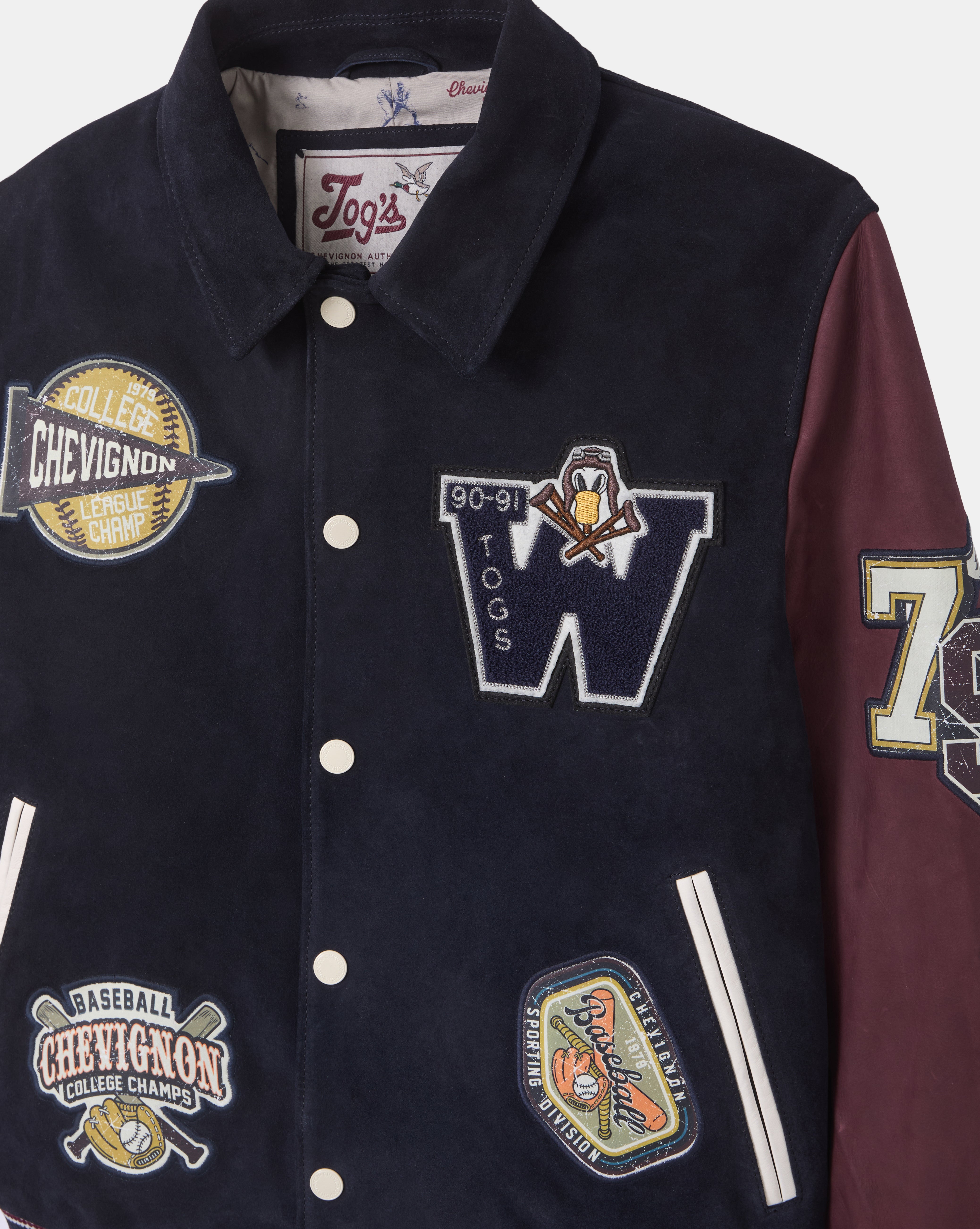 TEDDY EN CUIR DON BLEU MARINE