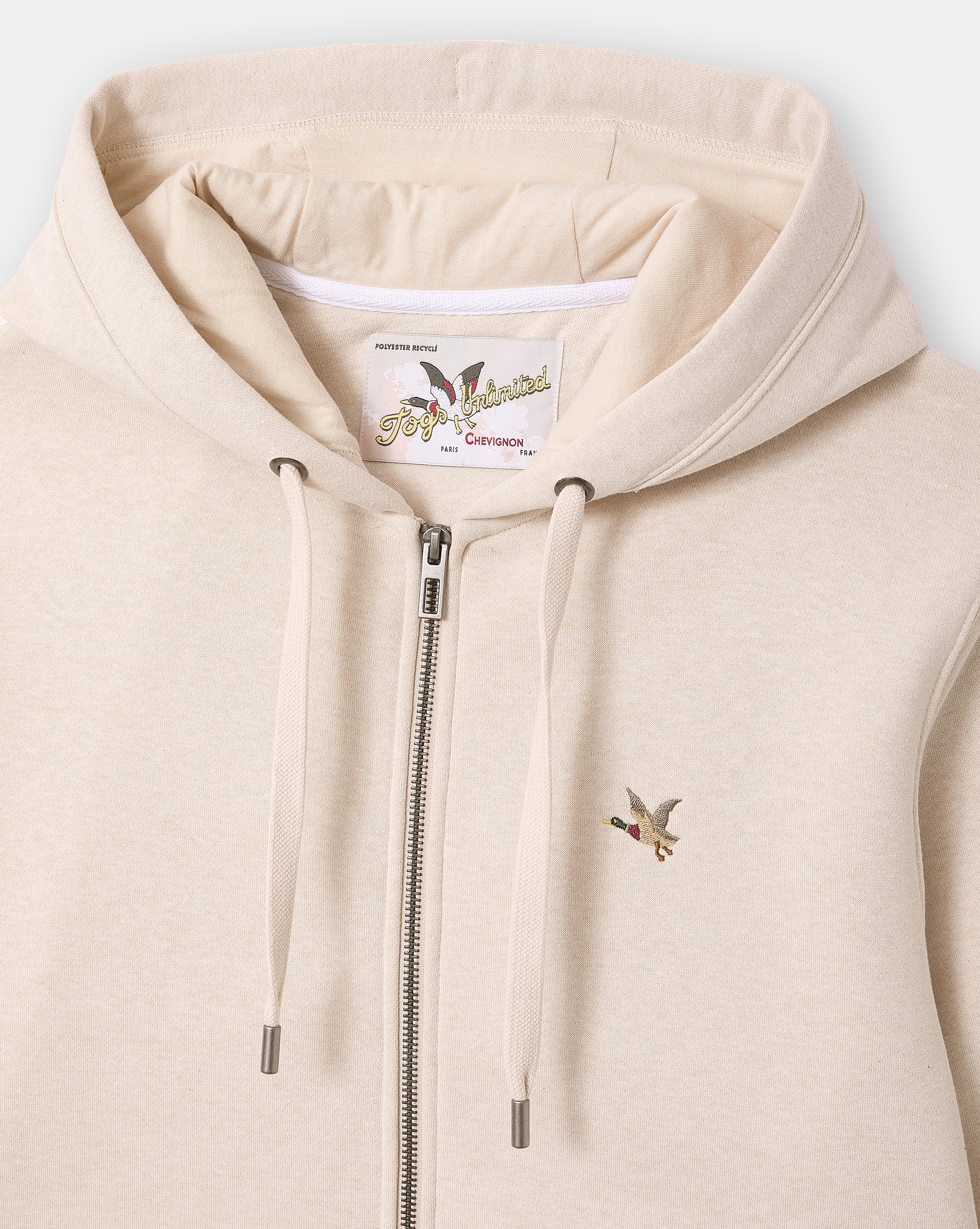 BEIGE CITY HOODED SWEATSHIRT